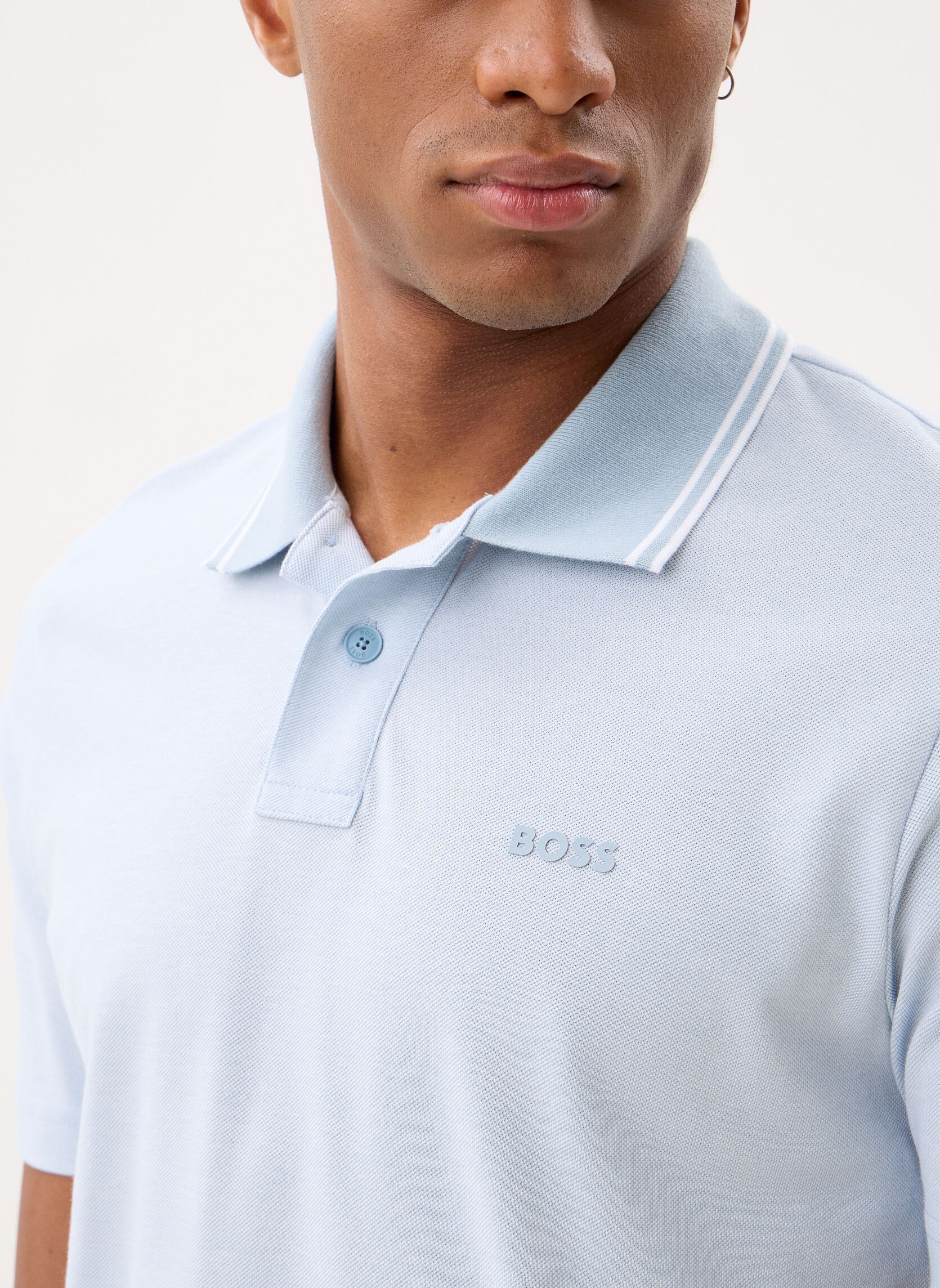 Polos manches courtes PeoxfordNew homme bleu BOSS Polos manches courtes PeoxfordNew homme bleu 458-LIGHT/PASTEL BLUE