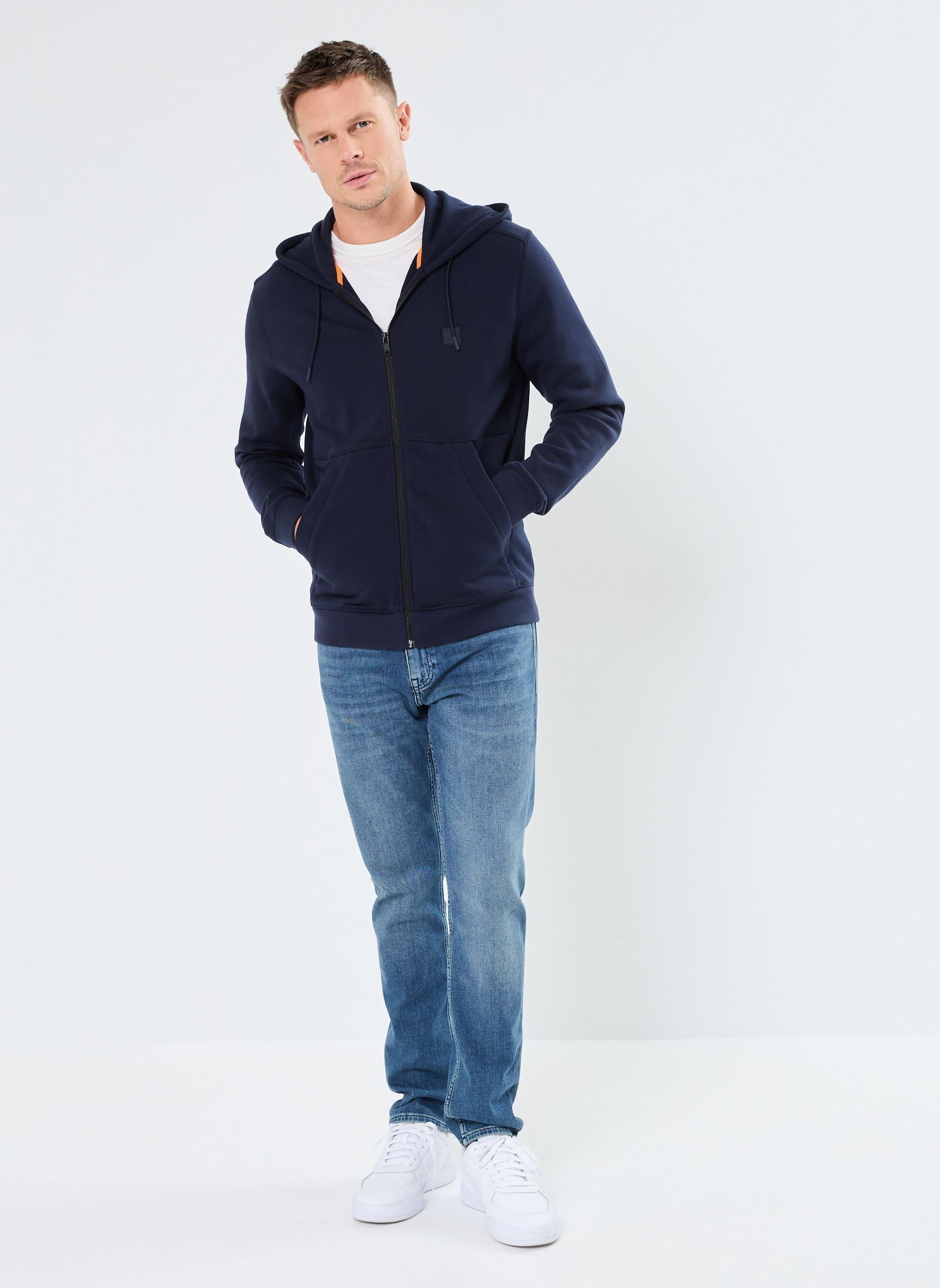 Sweaters met rits Zetalky 50508578 heren blauw BOSS Sweaters met rits Zetalky 50508578 heren blauw 404-DARK BLUE