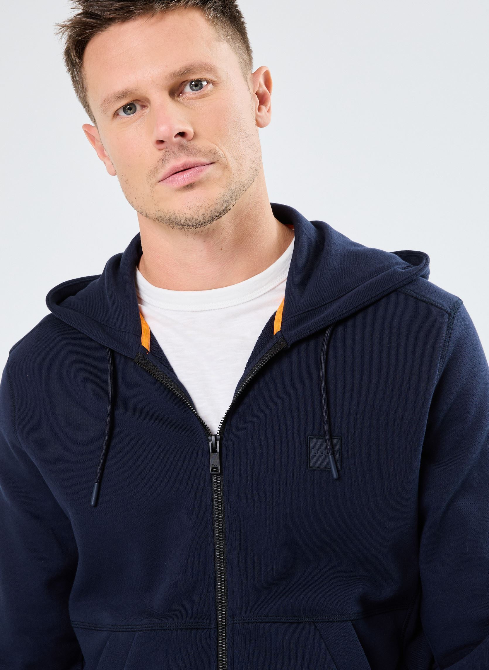 Sweaters met rits Zetalky 50508578 heren blauw BOSS Sweaters met rits Zetalky 50508578 heren blauw 404-DARK BLUE