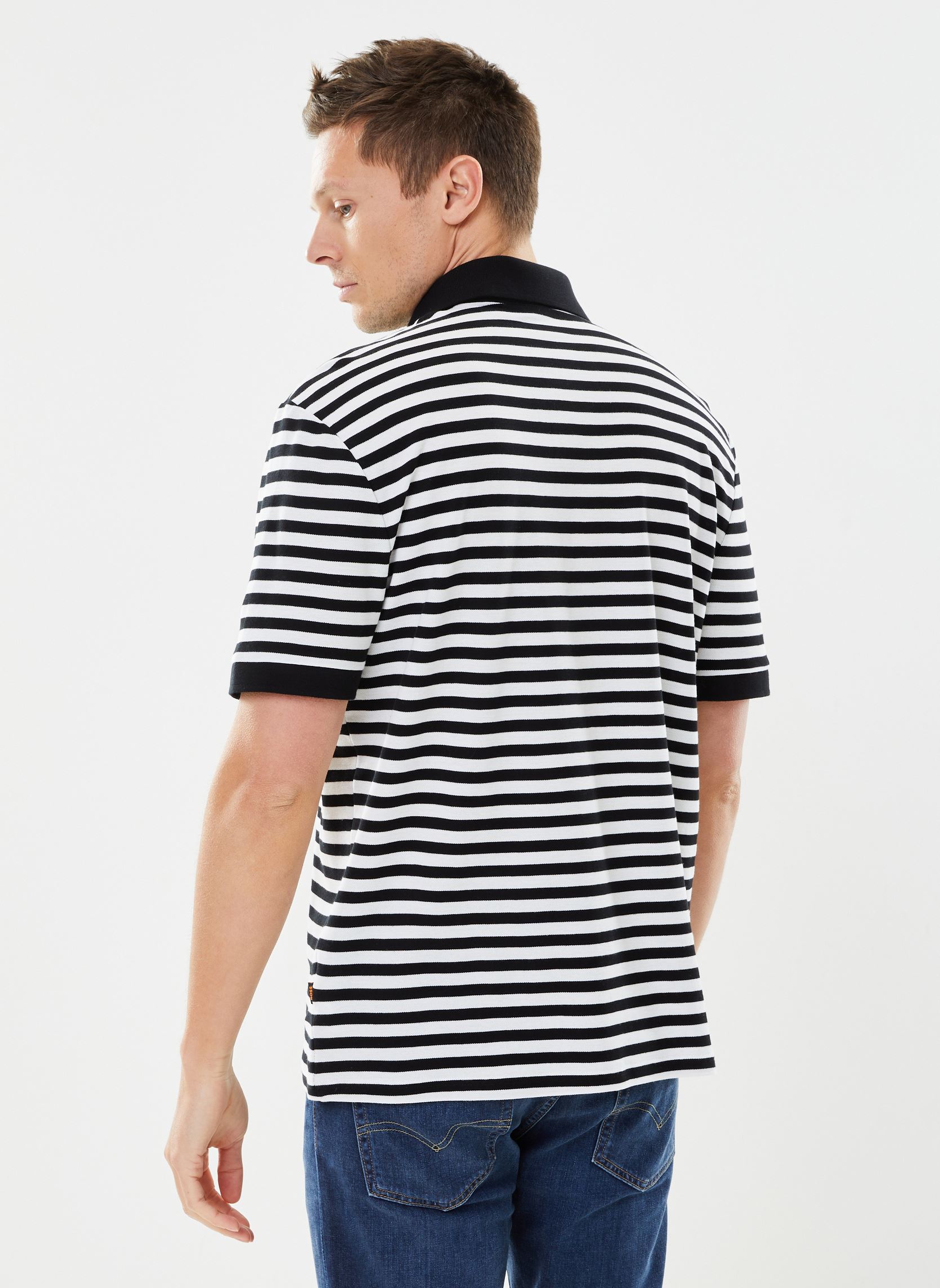 Korte mouwen polo's PalesStripe heren zwart BOSS Korte mouwen polo's PalesStripe heren zwart BLACK