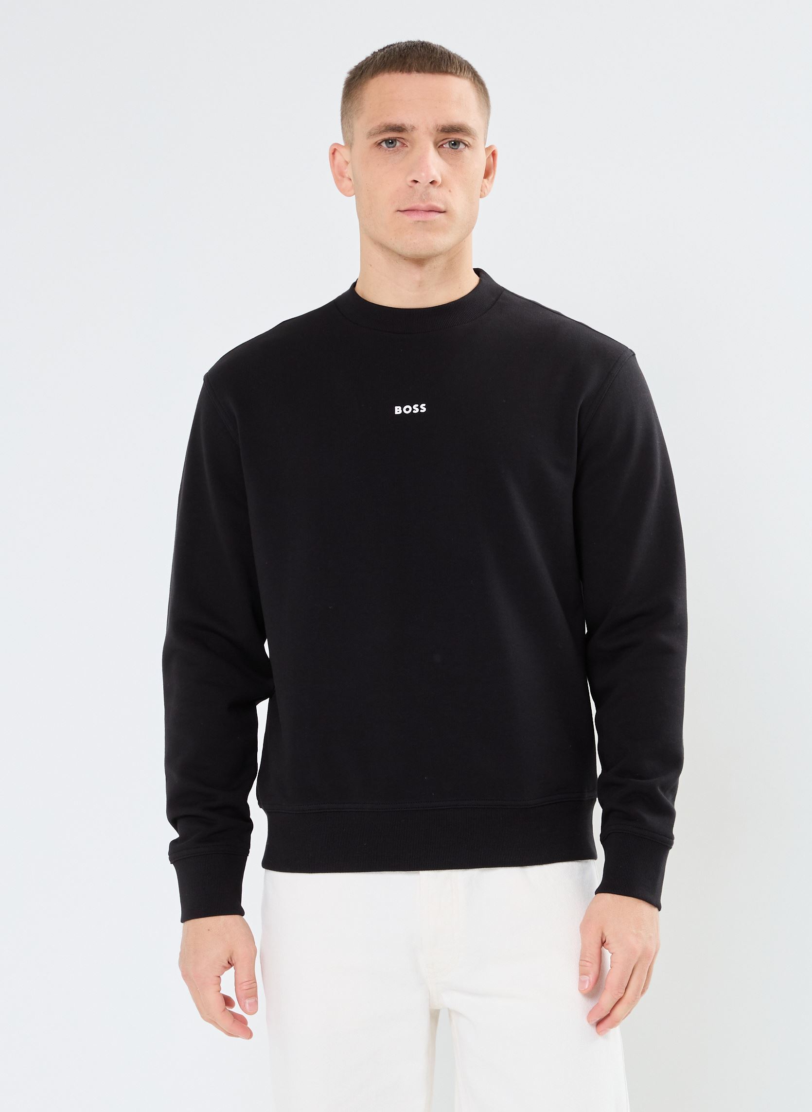 Sweat shirt BOSS Pull over WeSmallcrew Ecru EU