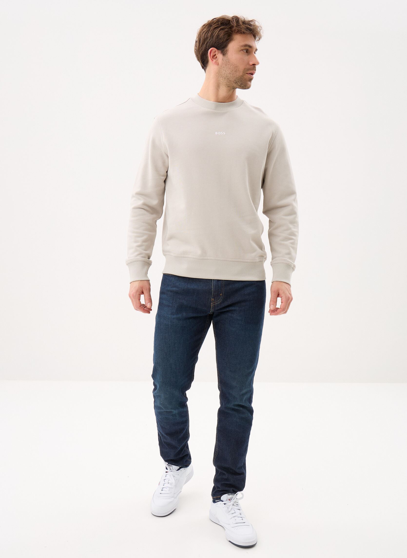 Sweats WeSmallcrew homme gris BOSS Sweats WeSmallcrew homme gris 070-Open Grey