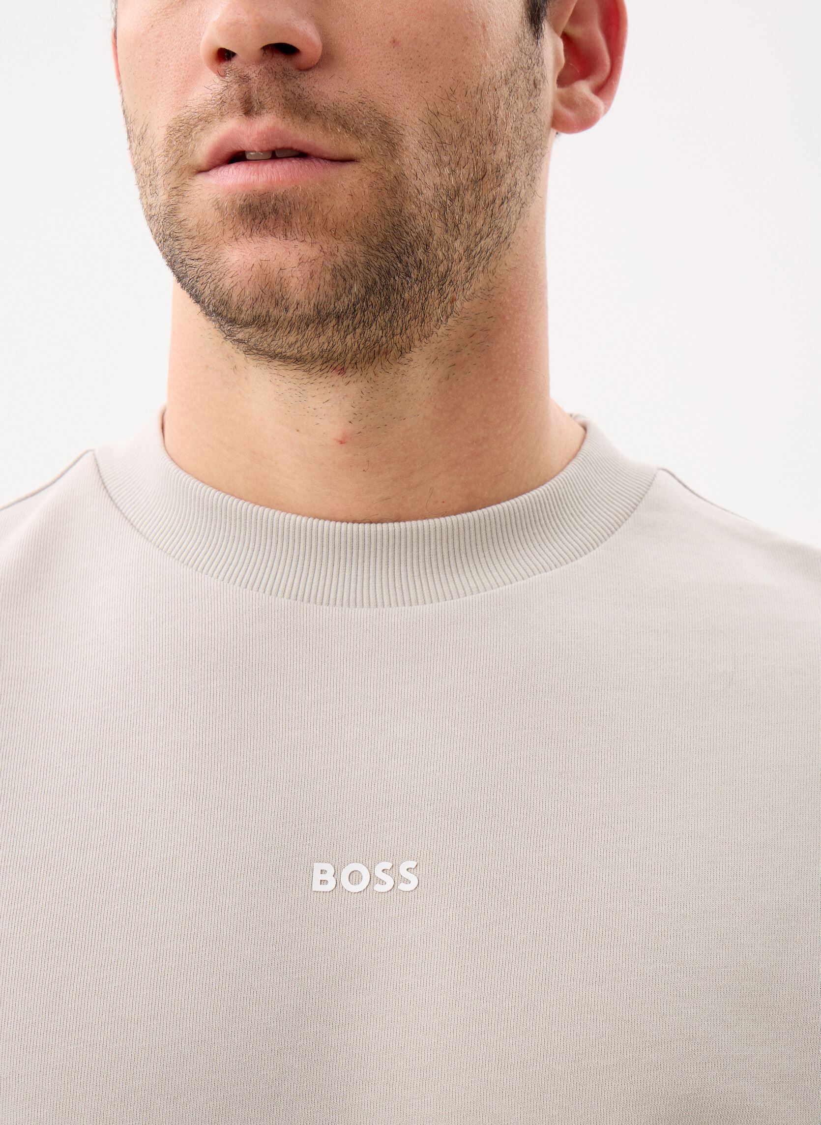 Sweats WeSmallcrew homme gris BOSS Sweats WeSmallcrew homme gris 070-Open Grey