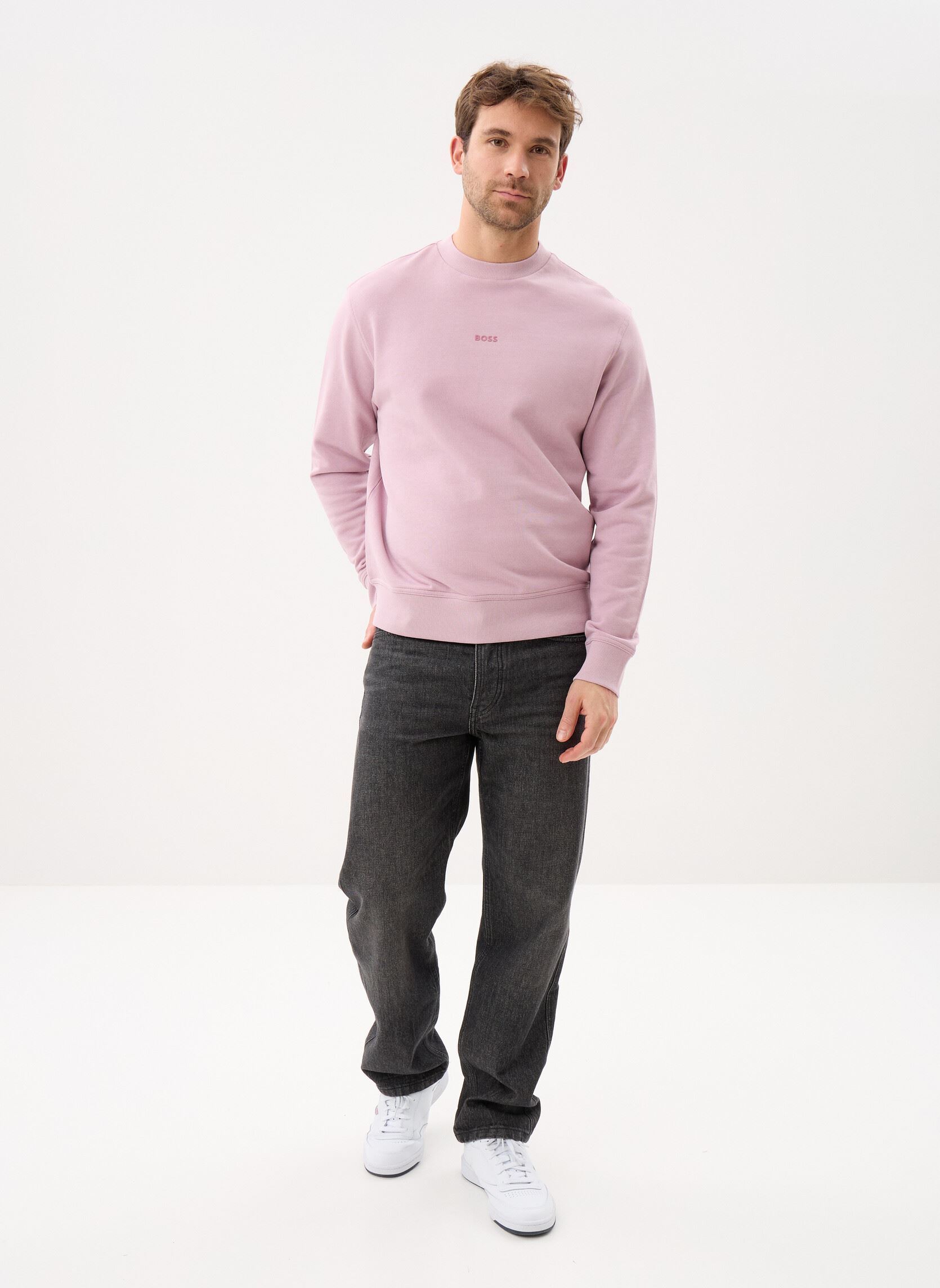 Sweatshirts WeSmallcrew heren paars BOSS Sweatshirts WeSmallcrew heren paars 539-Light/Pastel Purple