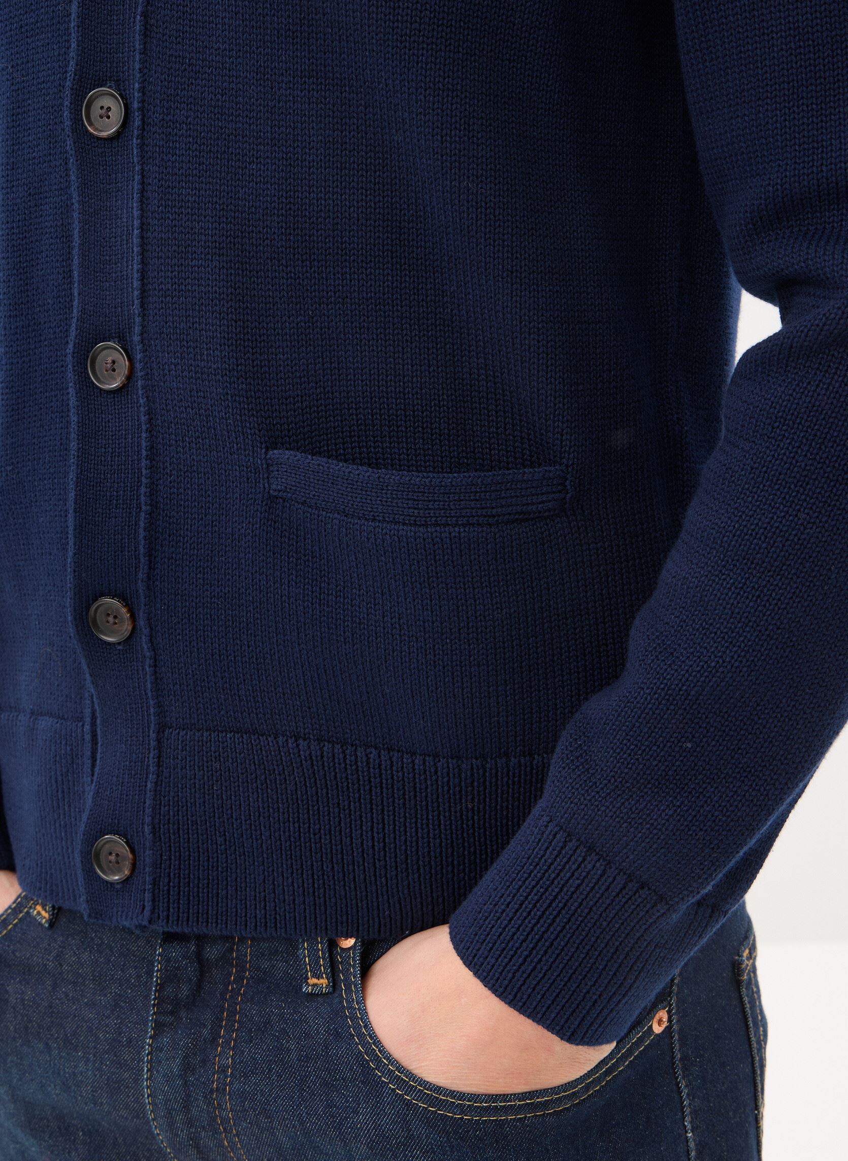 Gilets Cardigan col en V en coton homme bleu Polo Ralph Lauren Gilets Cardigan col en V en coton homme bleu HUNTER NAVY/WHITE PP