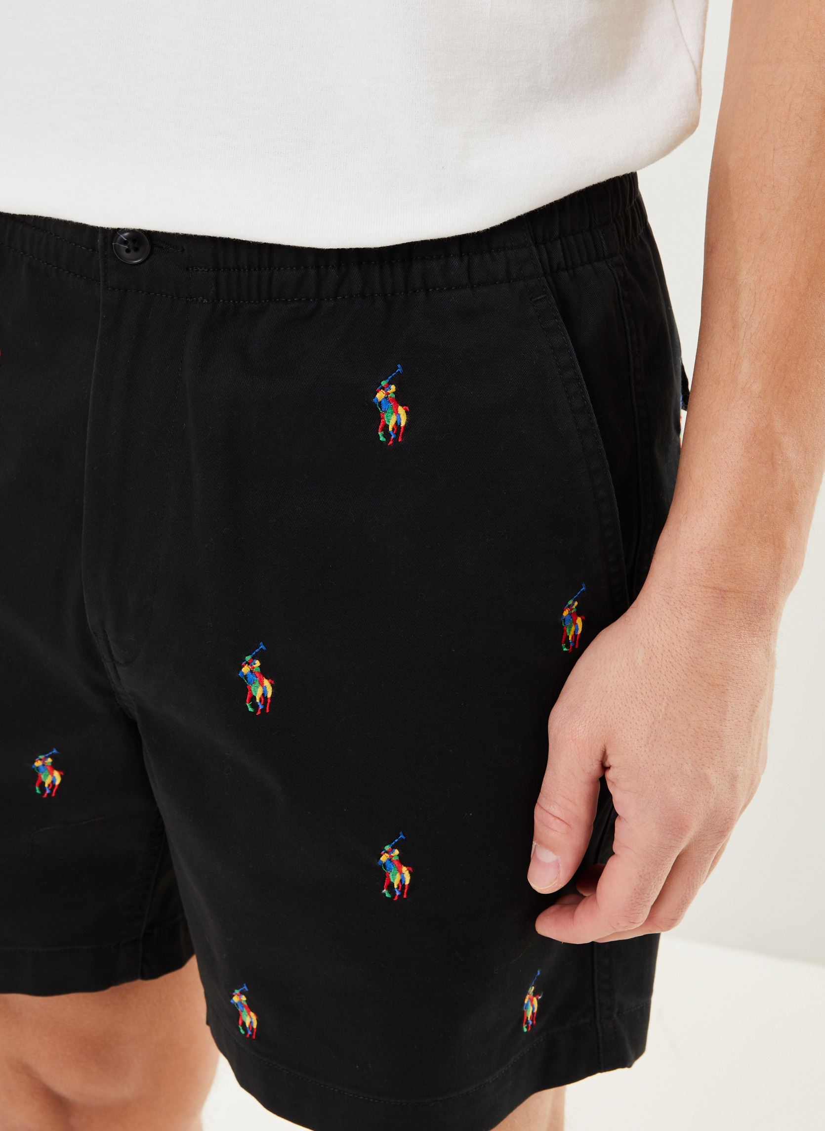 Shorts Cfprepsters-Flat Front 710924061 homme noir Polo Ralph Lauren Shorts Cfprepsters-Flat Front 710924061 homme noir POLO BLACK W/ MULTI PP