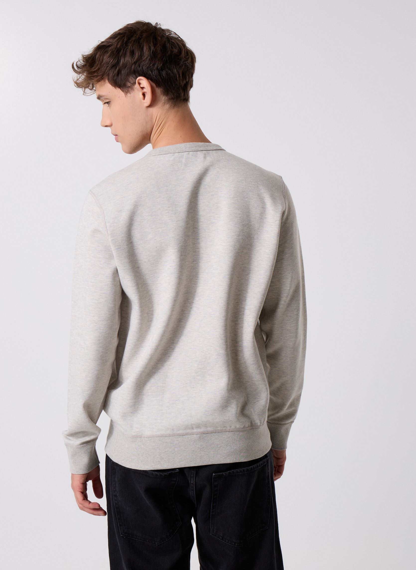 Sweats Sweat en maille double homme gris Polo Ralph Lauren Sweats Sweat en maille double homme gris LT SPORT HEATHER/POLO BLACK PP