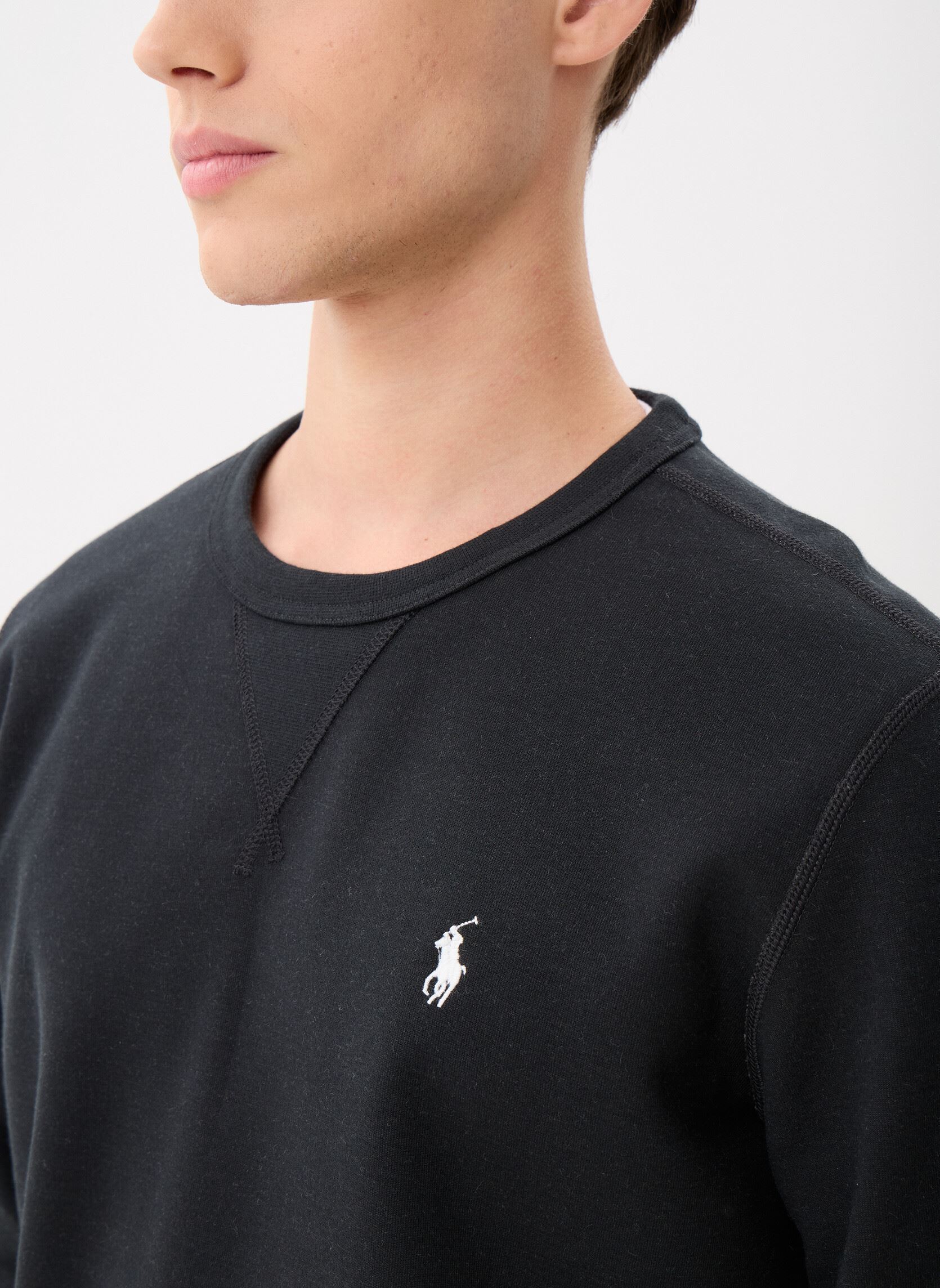Sweats Sweat en maille double homme noir Polo Ralph Lauren Sweats Sweat en maille double homme noir POLO BLACK/CREAM PP
