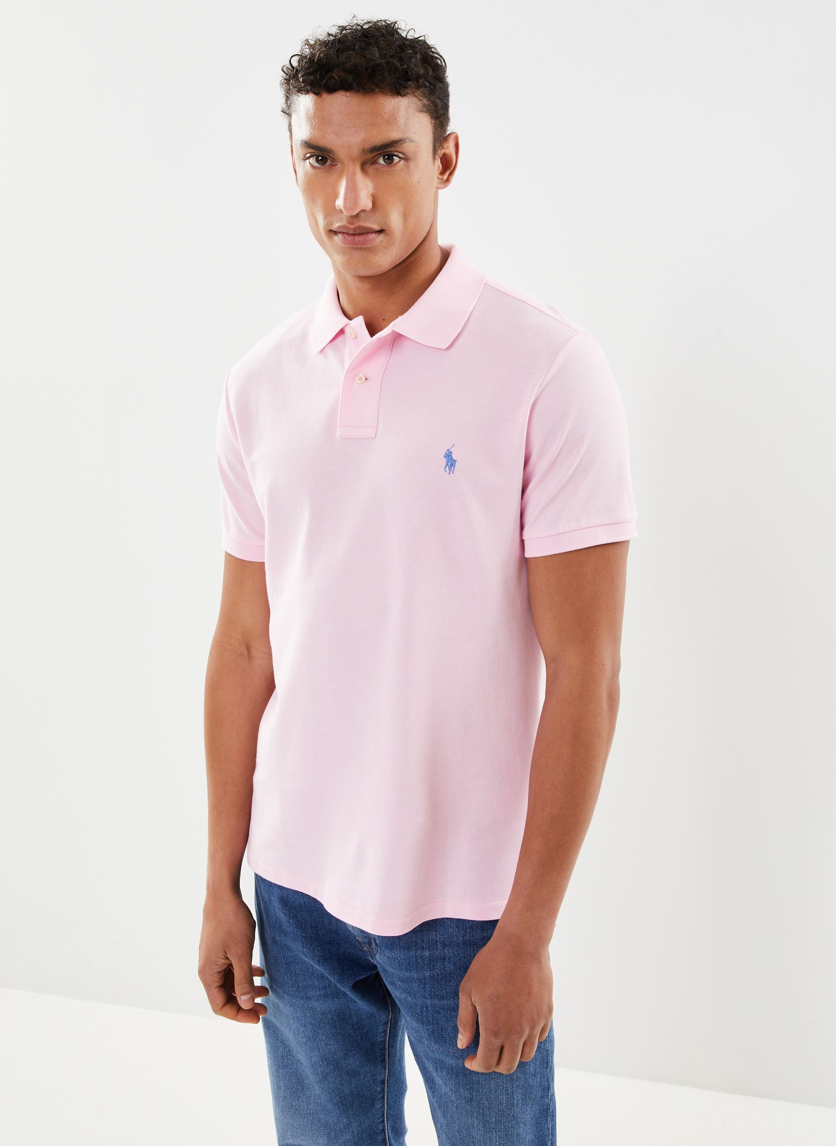Vêtements Polo Ralph Lauren Polo coupe ajustée en piqué 710666998 pour Homme