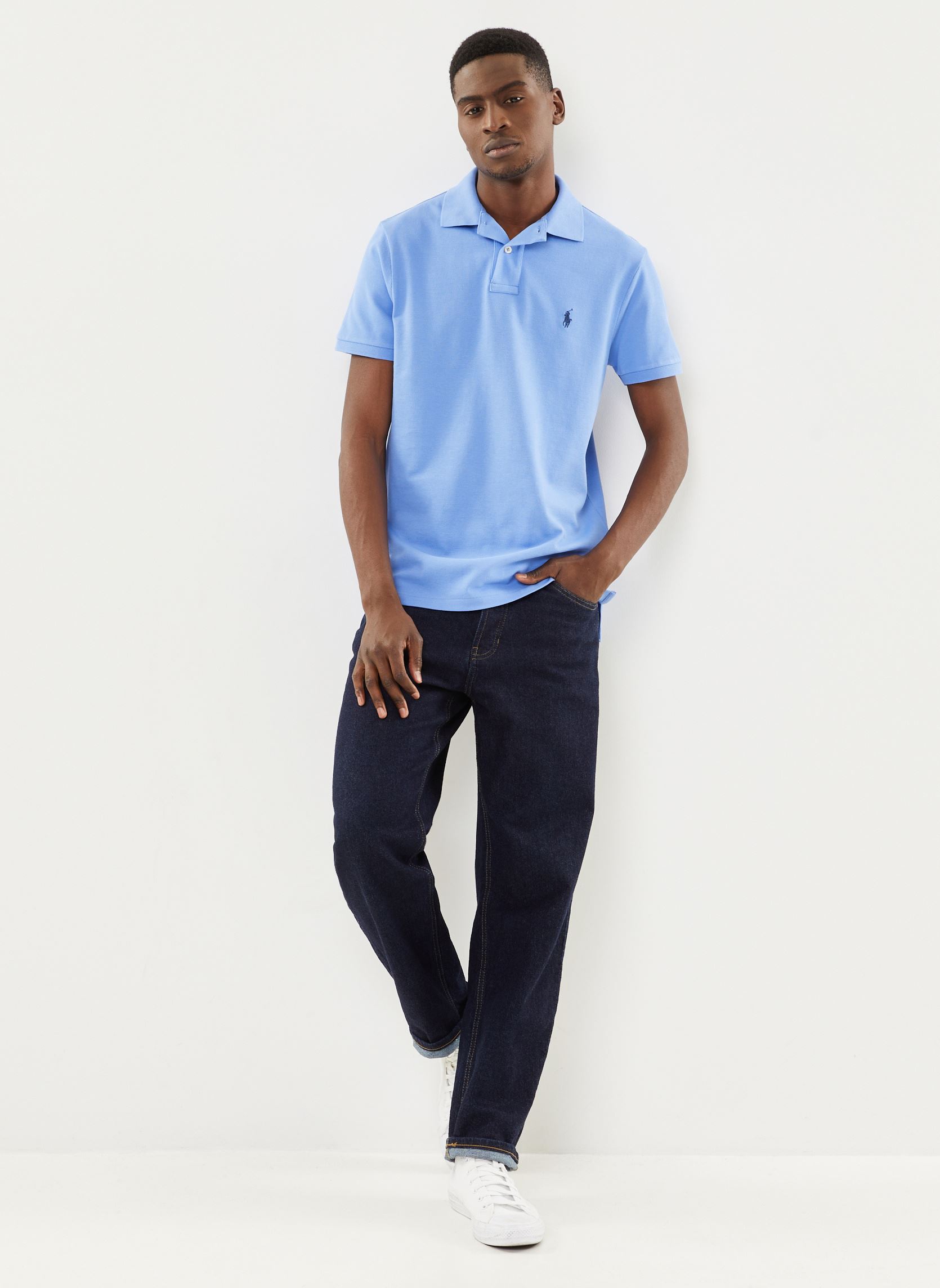 Polo a maniche corte Polo coupe ajustée en piqué 710782592 uomo blu Polo Ralph Lauren Polo a maniche corte Polo coupe ajustée en piqué 710782592 uomo blu HARBOR ISLAND BLUEC7998