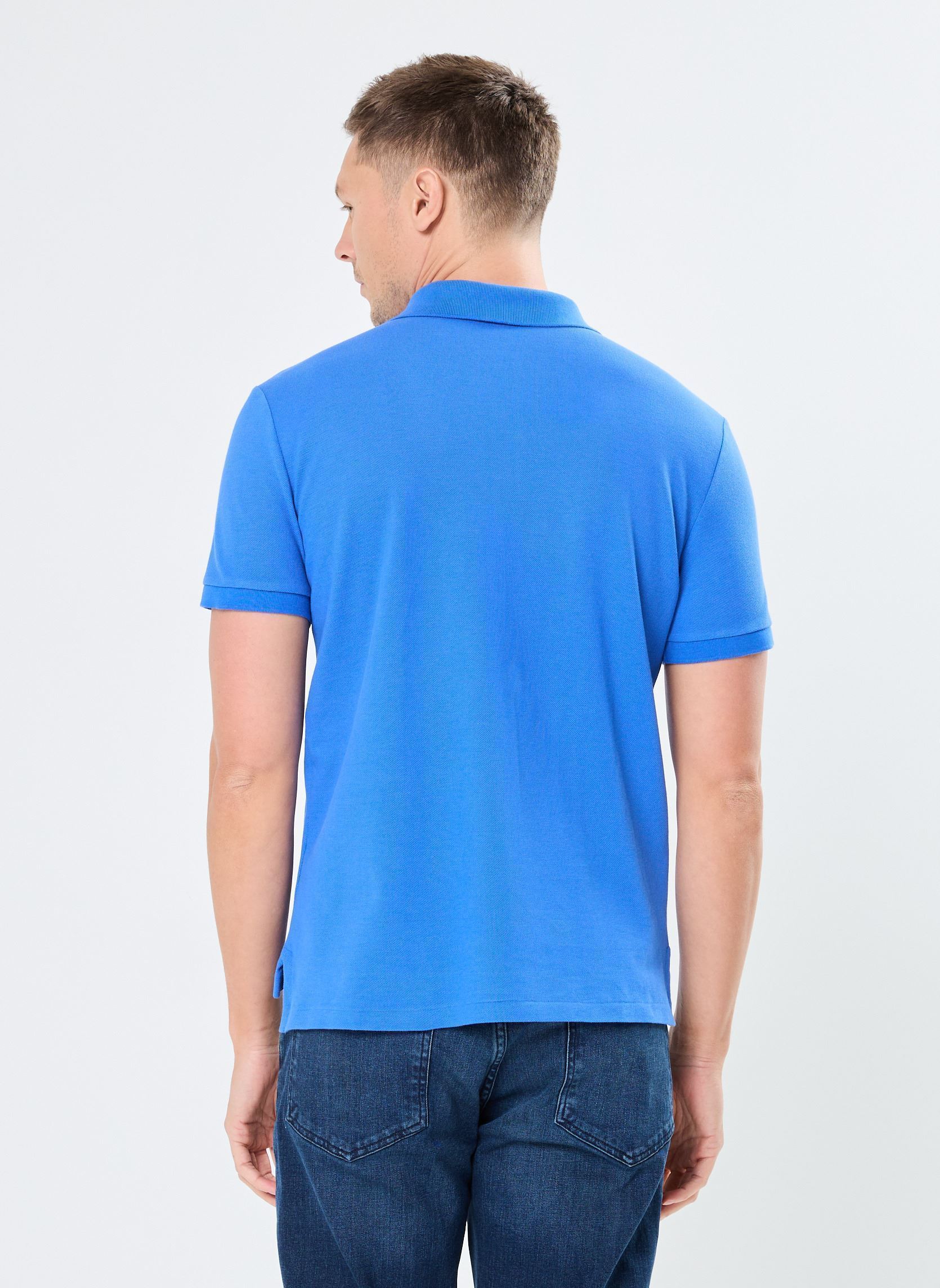 Polos manches courtes Polo coupe ajustée en piqué 710782592 homme bleu Polo Ralph Lauren Polos manches courtes Polo coupe ajustée en piqué 710782592 homme bleu NEW IRIS BLUE/C2427