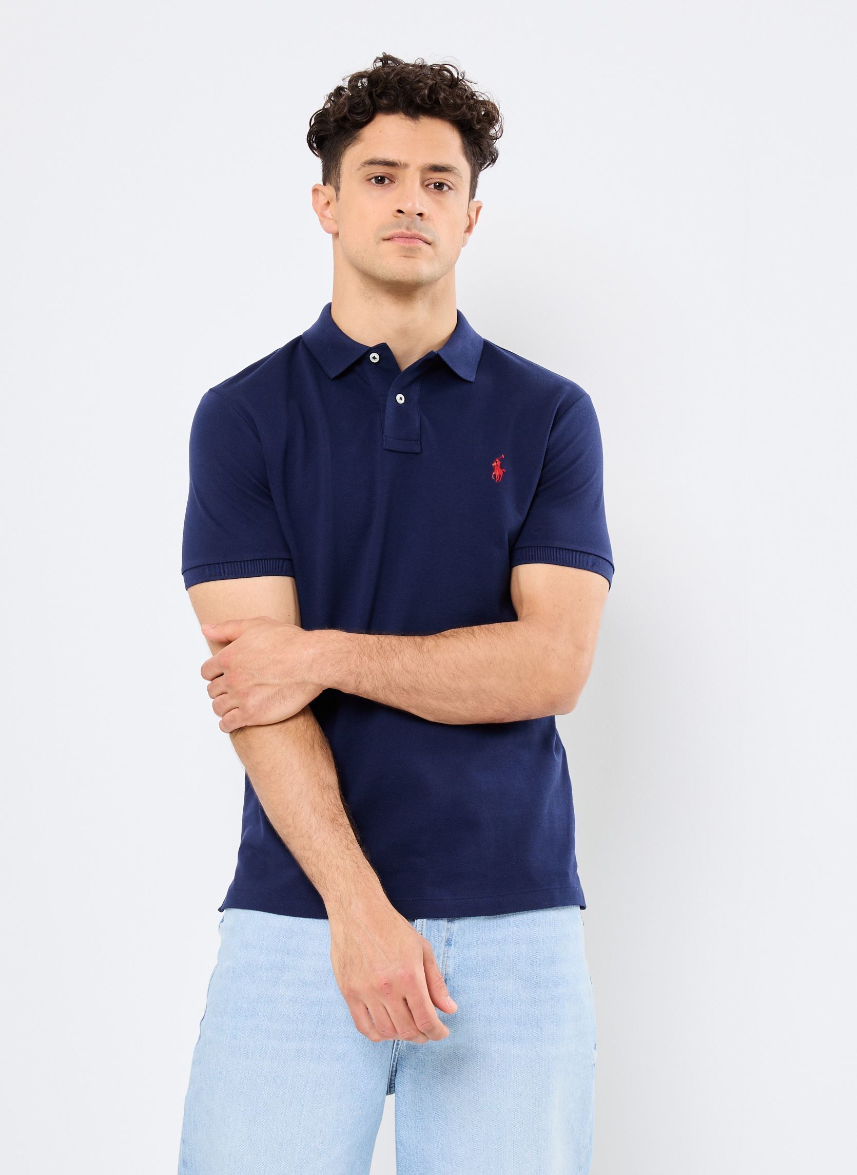 Vêtements Polo Ralph Lauren Polo coupe ajustée en piqué 710666998 pour Homme - vue 2