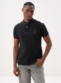 Polos manches courtes Polo coupe ajustée en piqué 710782592 homme vert