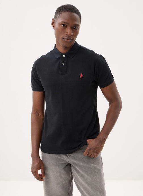 Polo Ralph Lauren Polos manches courtes Polo coupe ajustée en piqué 710782592 homme noir