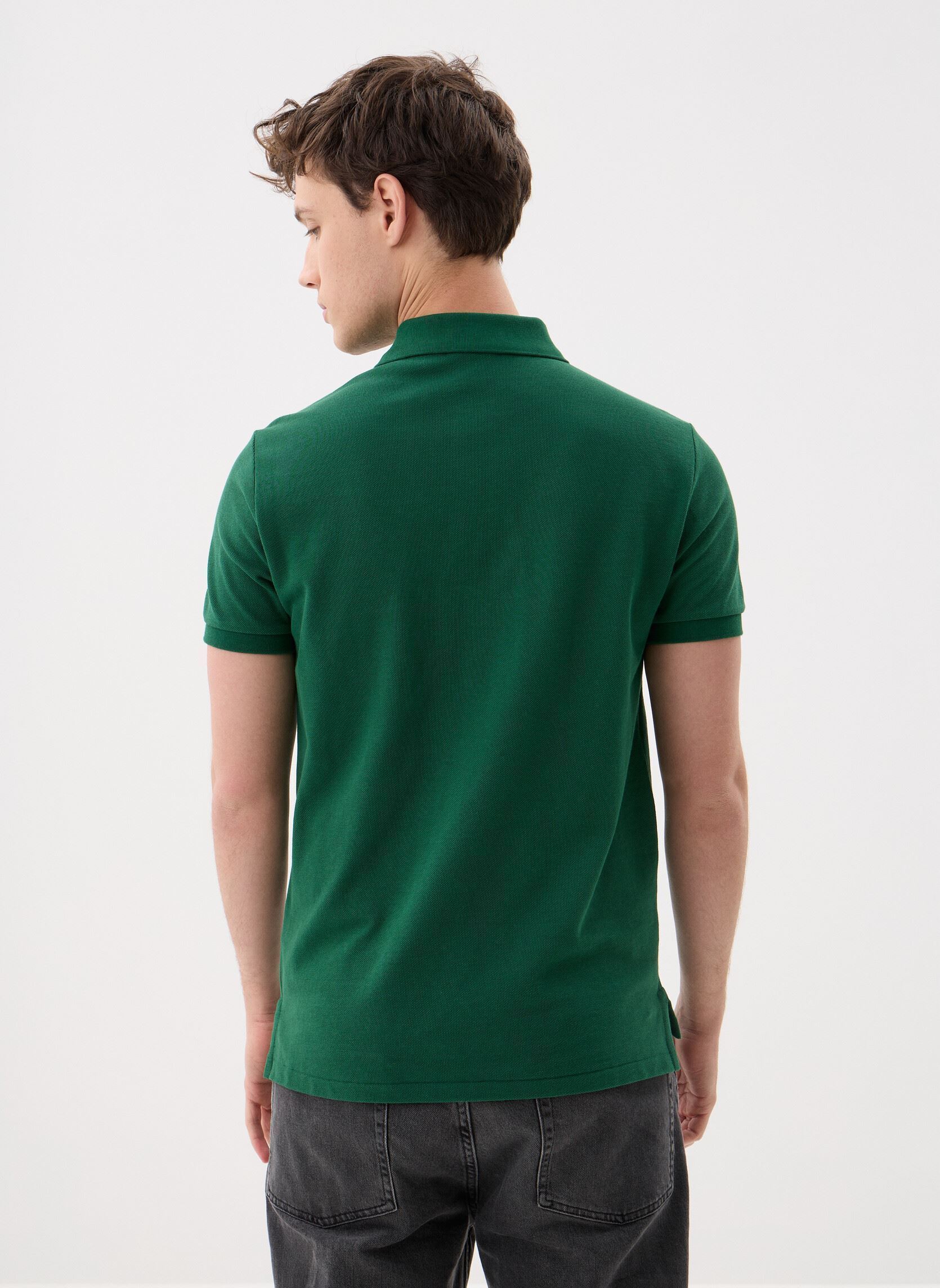 Polos manches courtes Polo coupe ajustée en piqué 710782592 homme vert Polo Ralph Lauren Polos manches courtes Polo coupe ajustée en piqué 710782592 homme vert NEW FOREST/C4649