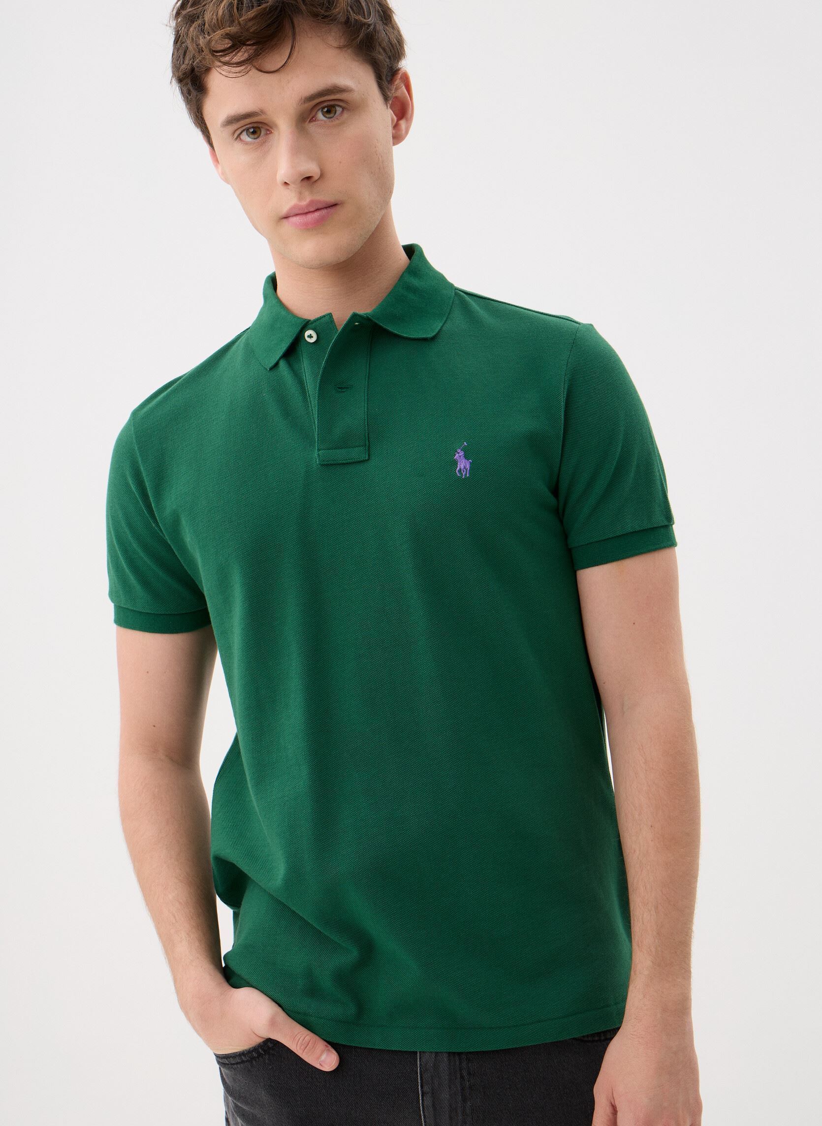 Vêtements Polo Ralph Lauren Polo coupe ajustée en piqué 710782592 pour Homme