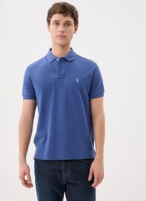 Polos manches courtes Polo coupe ajustée en piqué 710782592 homme vert