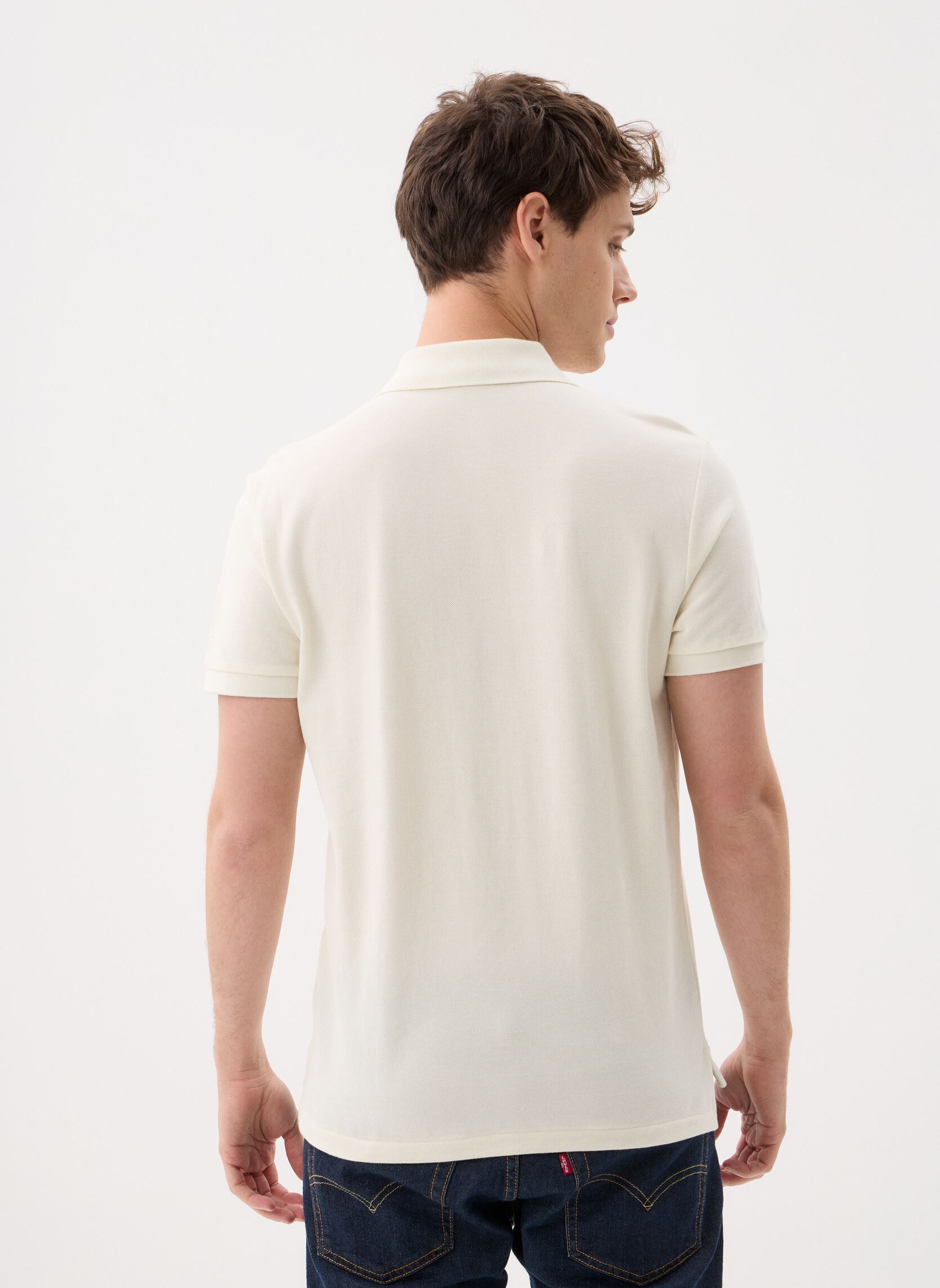 Polos manches courtes Polo coupe ajustée en piqué 710782592 homme blanc Polo Ralph Lauren Polos manches courtes Polo coupe ajustée en piqué 710782592 homme blanc PARCHMENT CREAM/C8634