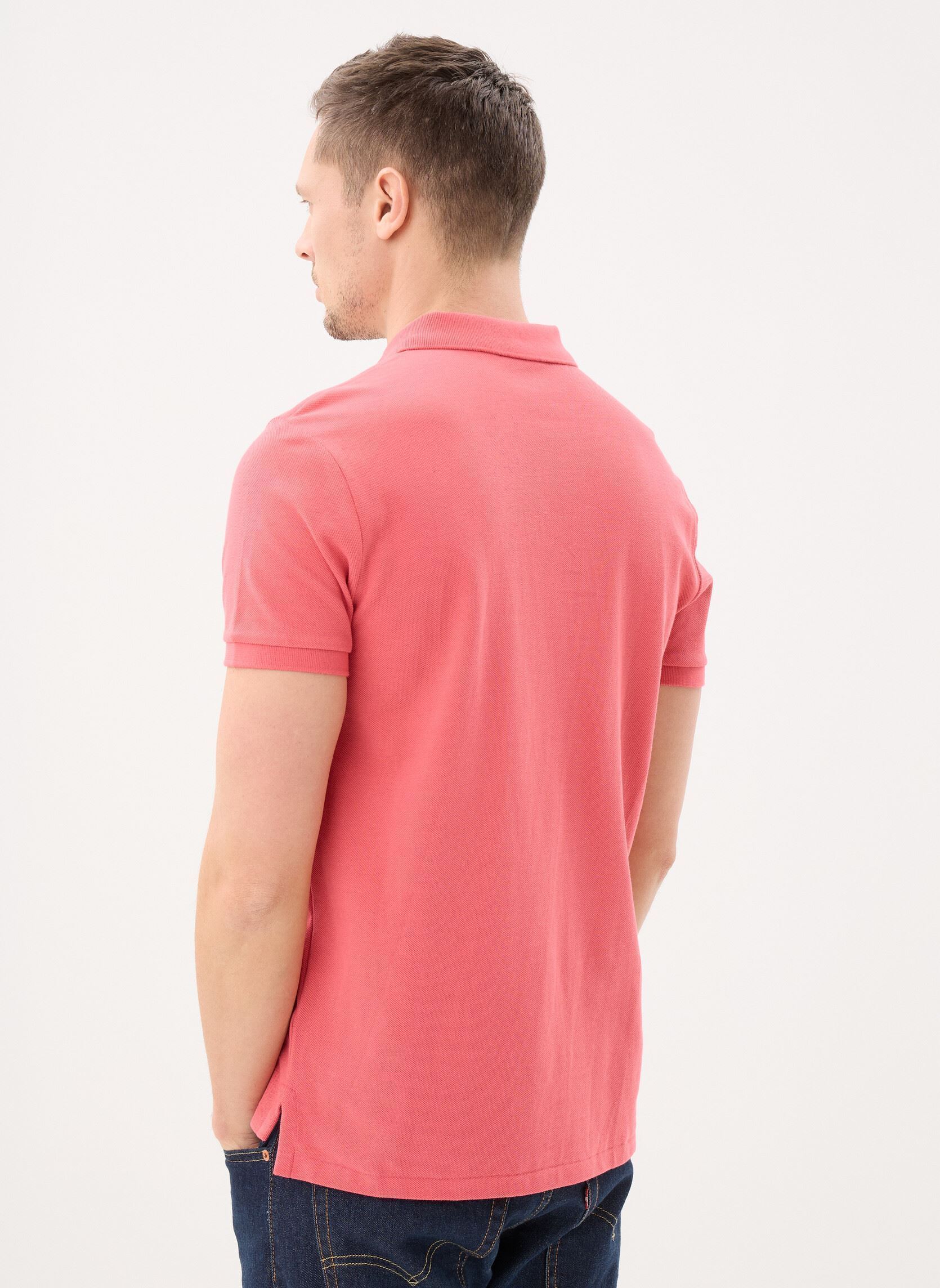 Polos manches courtes Polo coupe ajustée en piqué 710782592 homme rouge Polo Ralph Lauren Polos manches courtes Polo coupe ajustée en piqué 710782592 homme rouge RED SKY/C7215