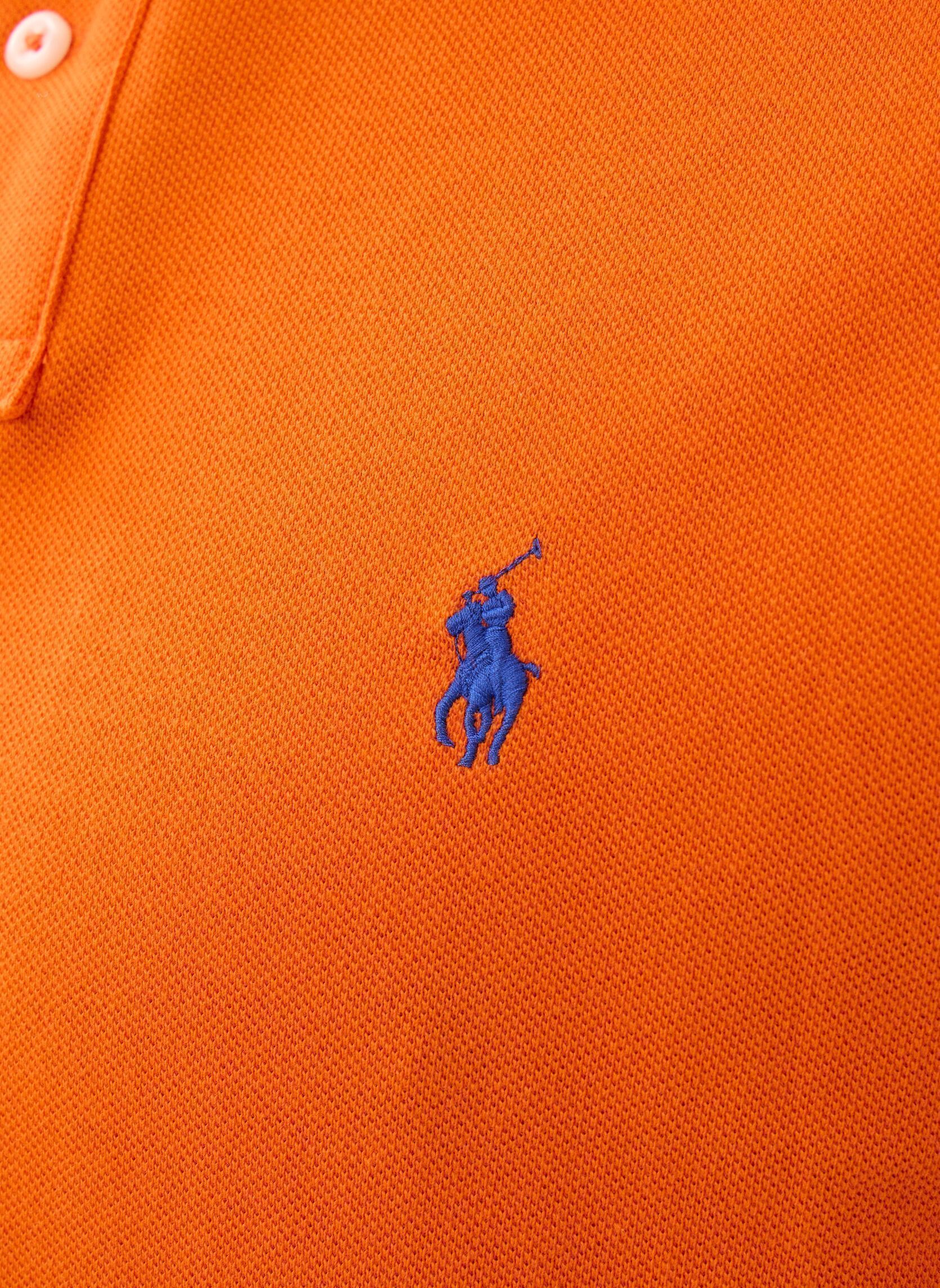 Polos manches courtes Polo coupe ajustée en piqué 710782592 homme orange Polo Ralph Lauren Polos manches courtes Polo coupe ajustée en piqué 710782592 homme orange SAILING ORANGE/C7318