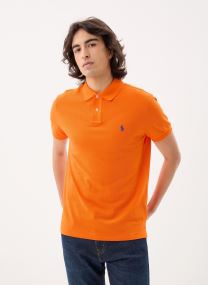 Polos manches courtes Polo coupe ajustée en piqué 710782592 homme vert