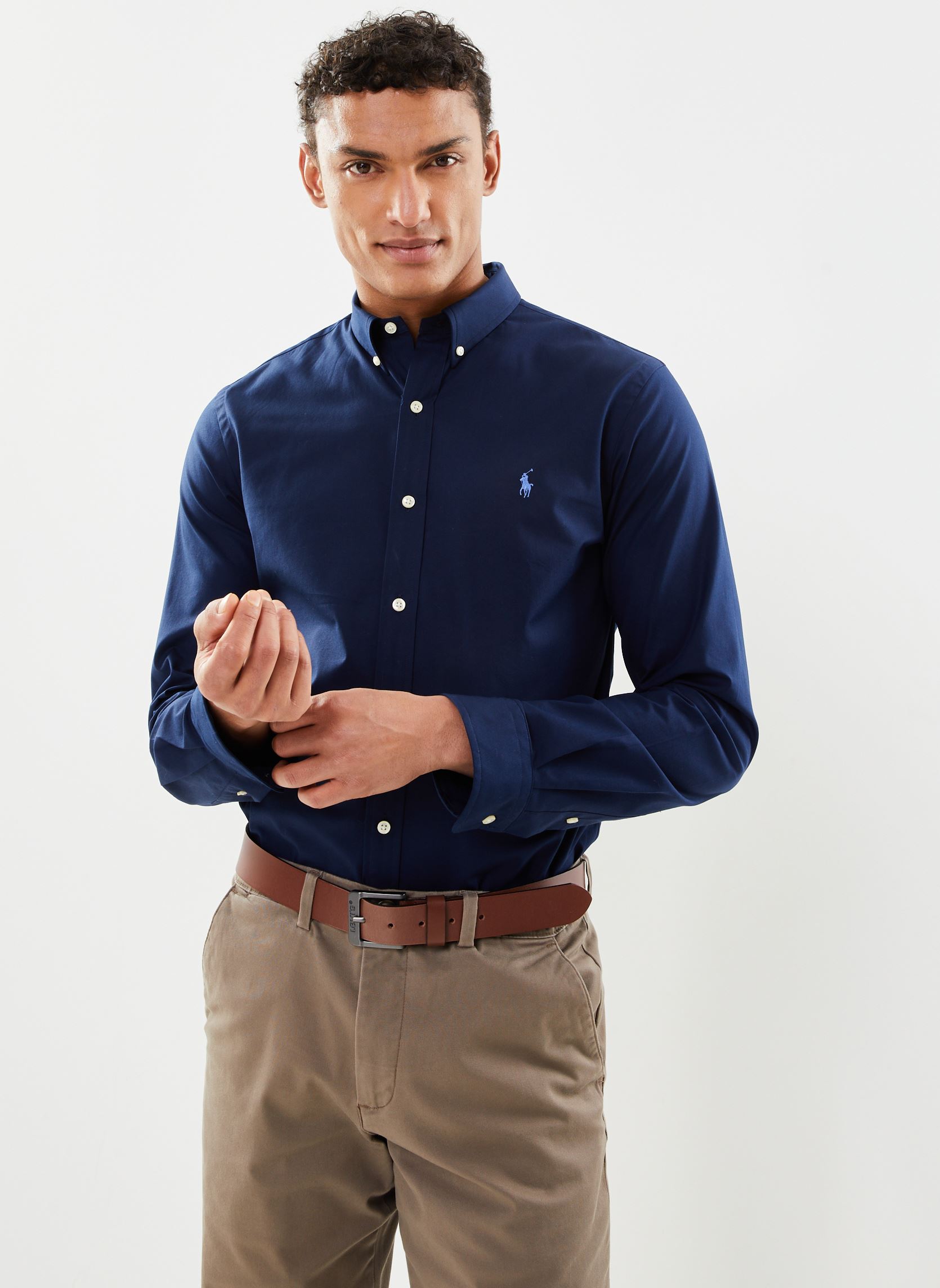 Vêtements Polo Ralph Lauren Chemise cintrée en popeline stretch 710928254 pour  Accessoires