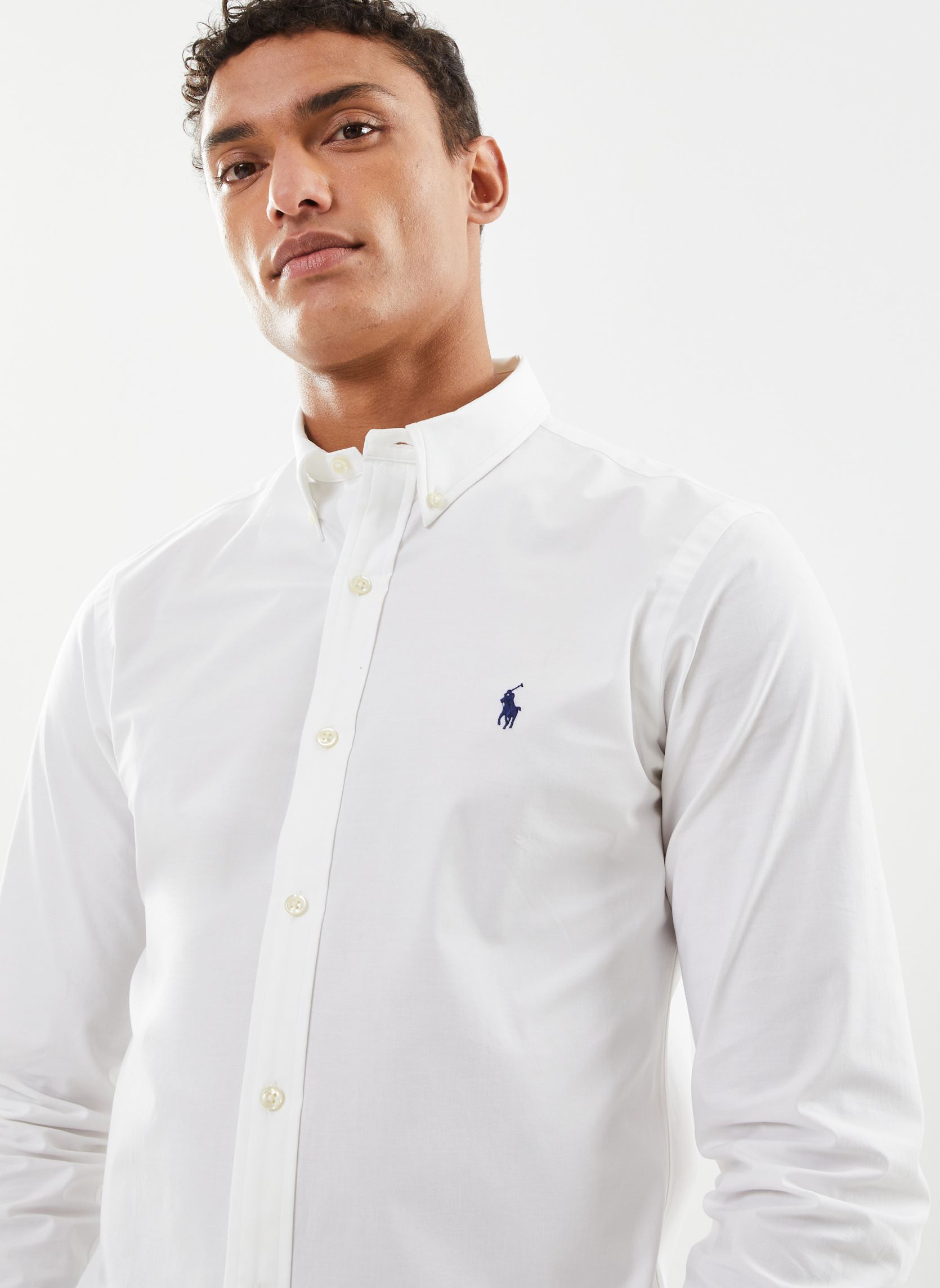 Chemises Chemise cintrée en popeline stretch 7109 homme blanc Polo Ralph Lauren Chemises Chemise cintrée en popeline stretch 7109 homme blanc WHITE