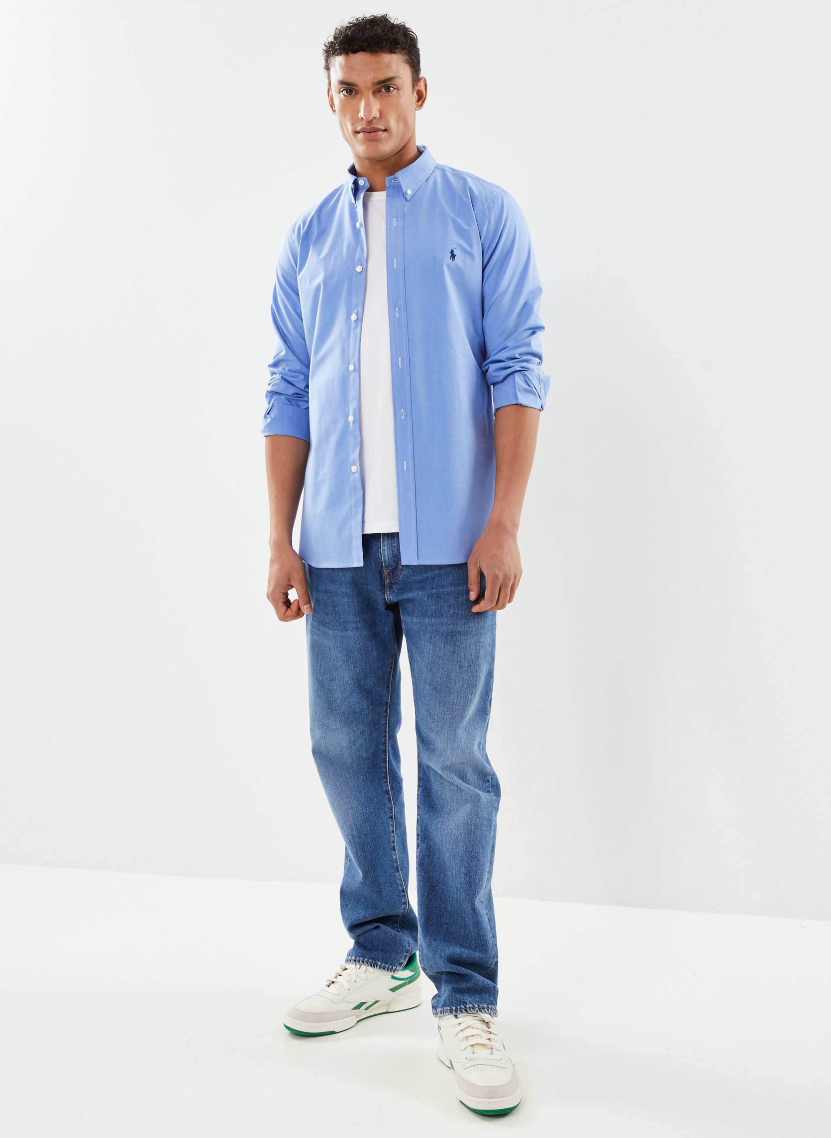 Hemden Chemise cintrée en popeline stretch 7109 heren blauw Polo Ralph Lauren Hemden Chemise cintrée en popeline stretch 7109 heren blauw 2865 BLUE END ON END