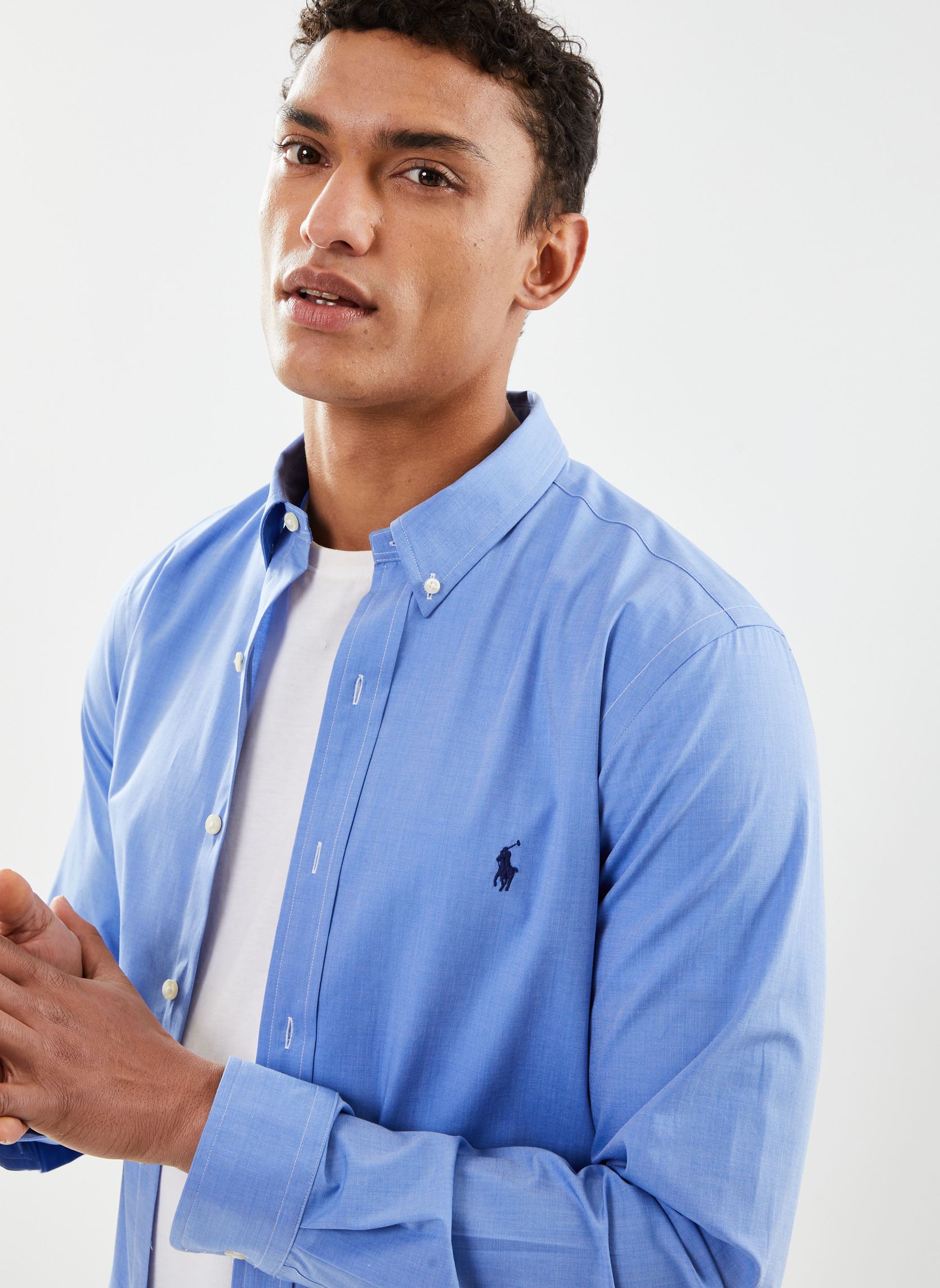 Hemden Chemise cintrée en popeline stretch 7109 heren blauw Polo Ralph Lauren Hemden Chemise cintrée en popeline stretch 7109 heren blauw 2865 BLUE END ON END