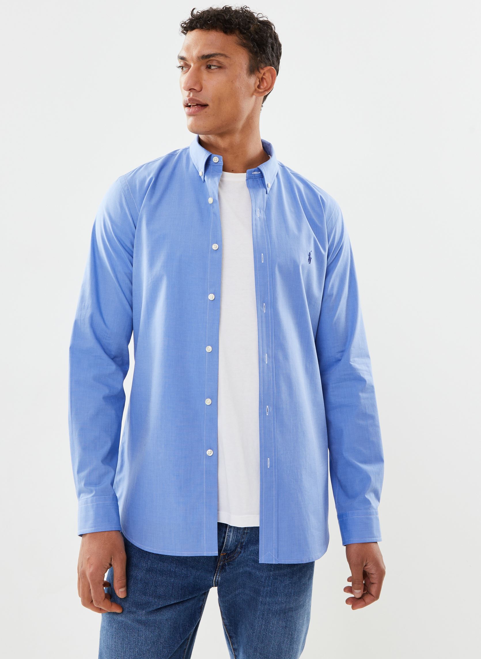Chemise Polo Ralph Lauren CHEMISE AJUSTEE SLIM FIT EN POPELINE UNIE EU - vue 8