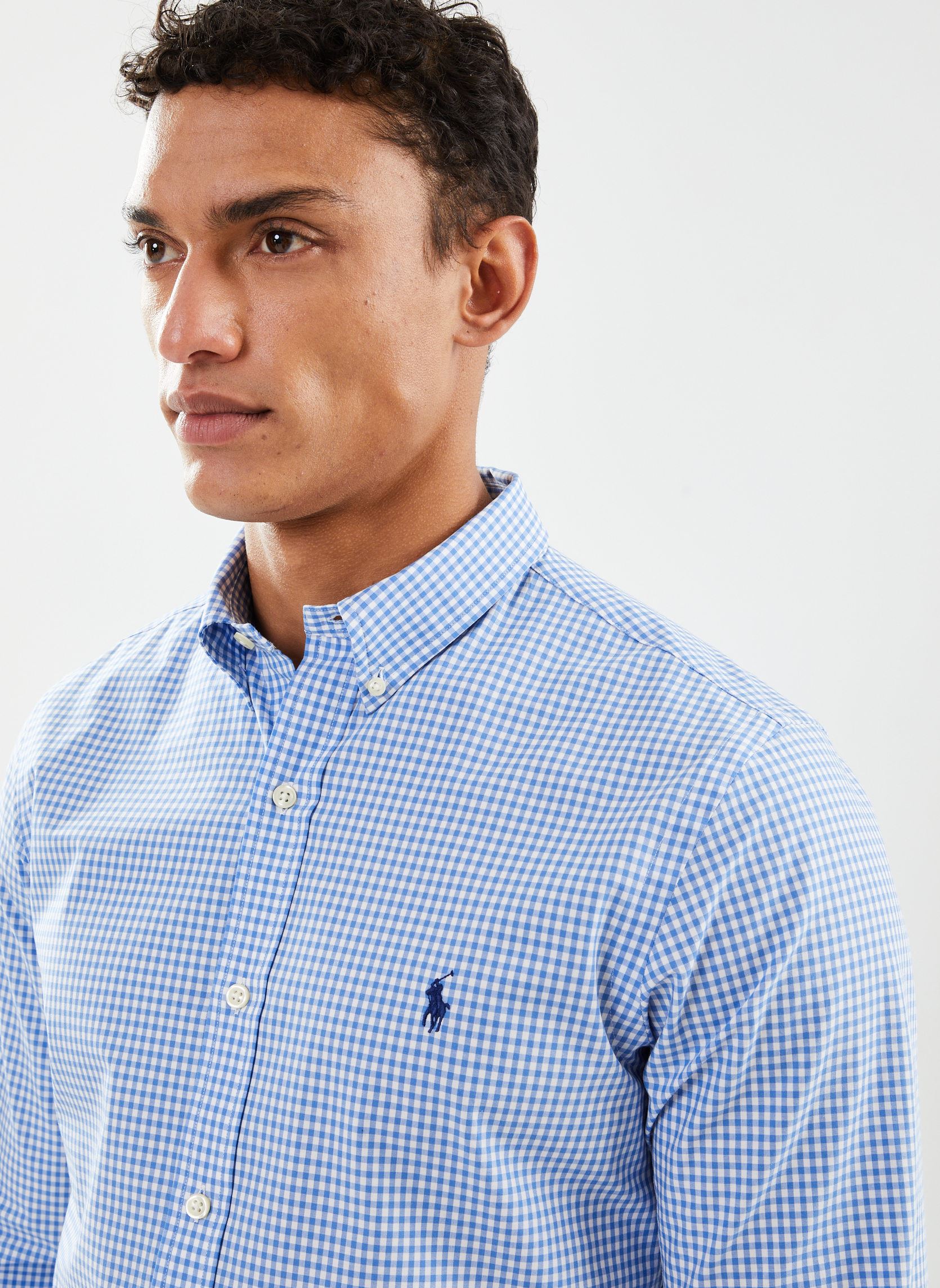 Chemises Chemise cintrée en popeline stretch 7109 homme bleu Polo Ralph Lauren Chemises Chemise cintrée en popeline stretch 7109 homme bleu 2863 BLUE/WHITE CHECK