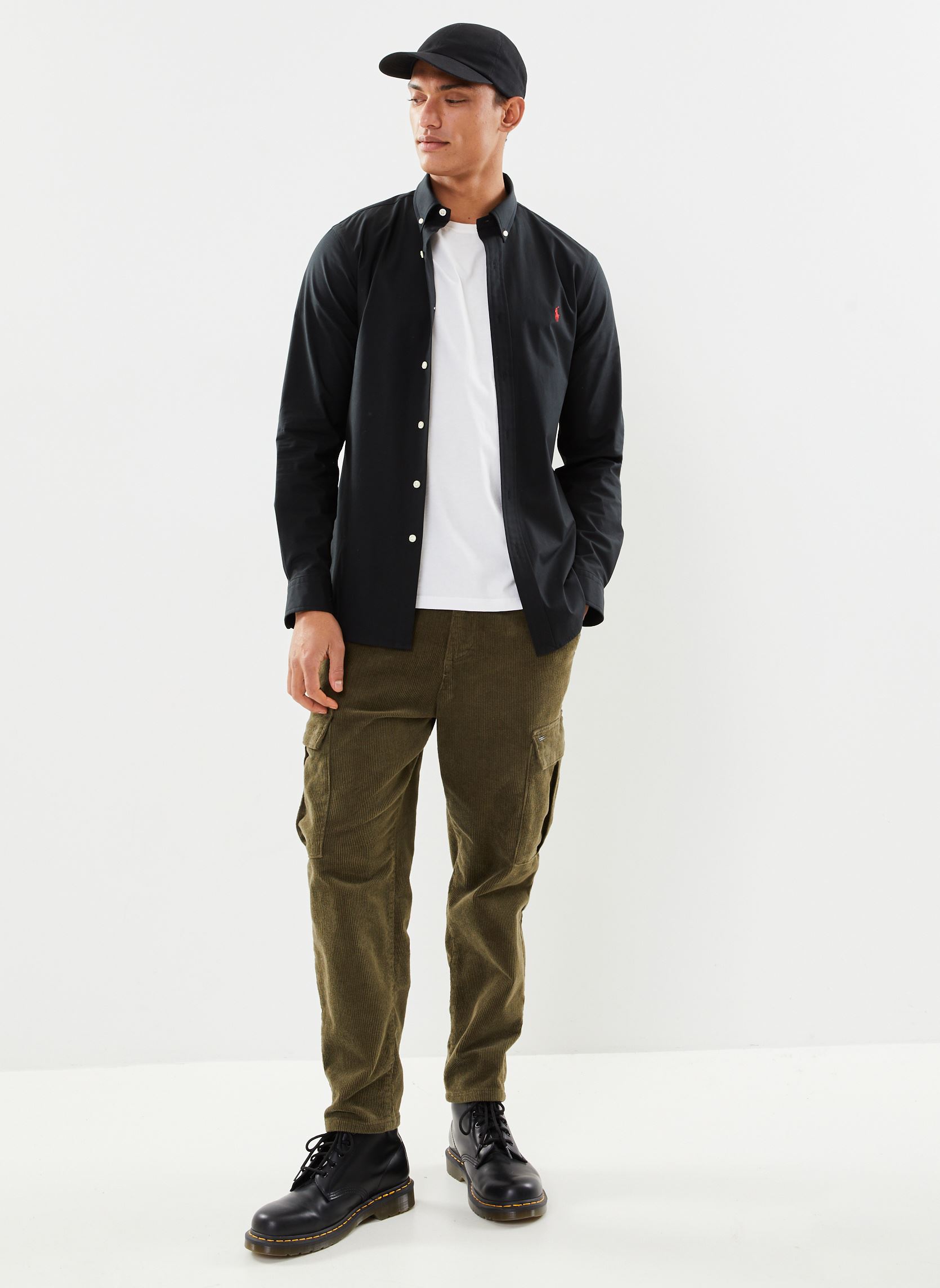 Chemises Chemise cintrée en popeline stretch 7109 homme noir Polo Ralph Lauren Chemises Chemise cintrée en popeline stretch 7109 homme noir POLO BLACK