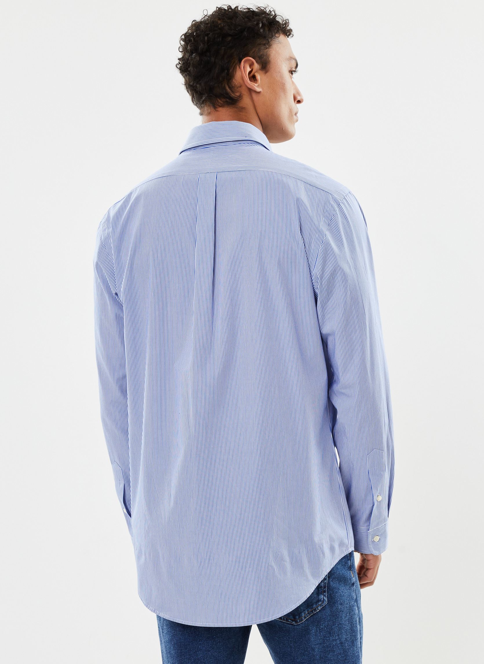 Chemises Chemise cintrée en popeline stretch 7109 homme bleu Polo Ralph Lauren Chemises Chemise cintrée en popeline stretch 7109 homme bleu 2866 BLUE/WHITE HAIRLINE STRIP