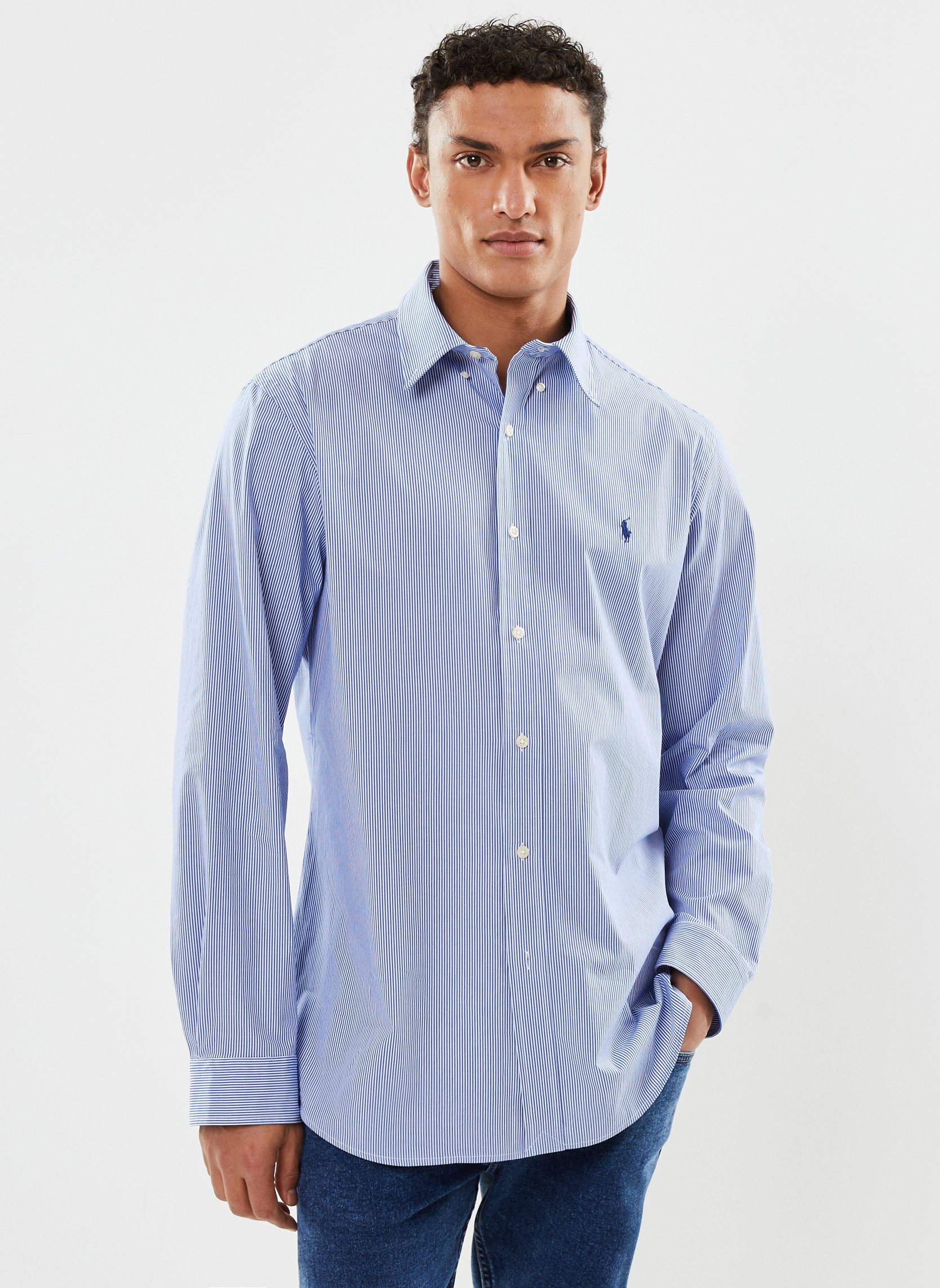 Chemise Polo Ralph Lauren CHEMISE AJUSTEE SLIM FIT EN POPELINE UNIE EU - vue 9