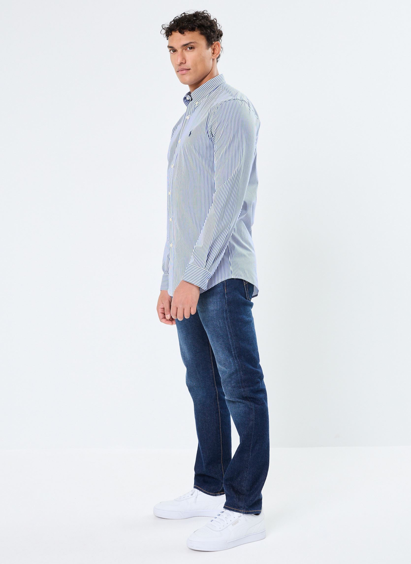 Hemden Chemise cintrée en popeline stretch 7109 heren blauw Polo Ralph Lauren Hemden Chemise cintrée en popeline stretch 7109 heren blauw BLUE/WHITE BENGAL STRIPE