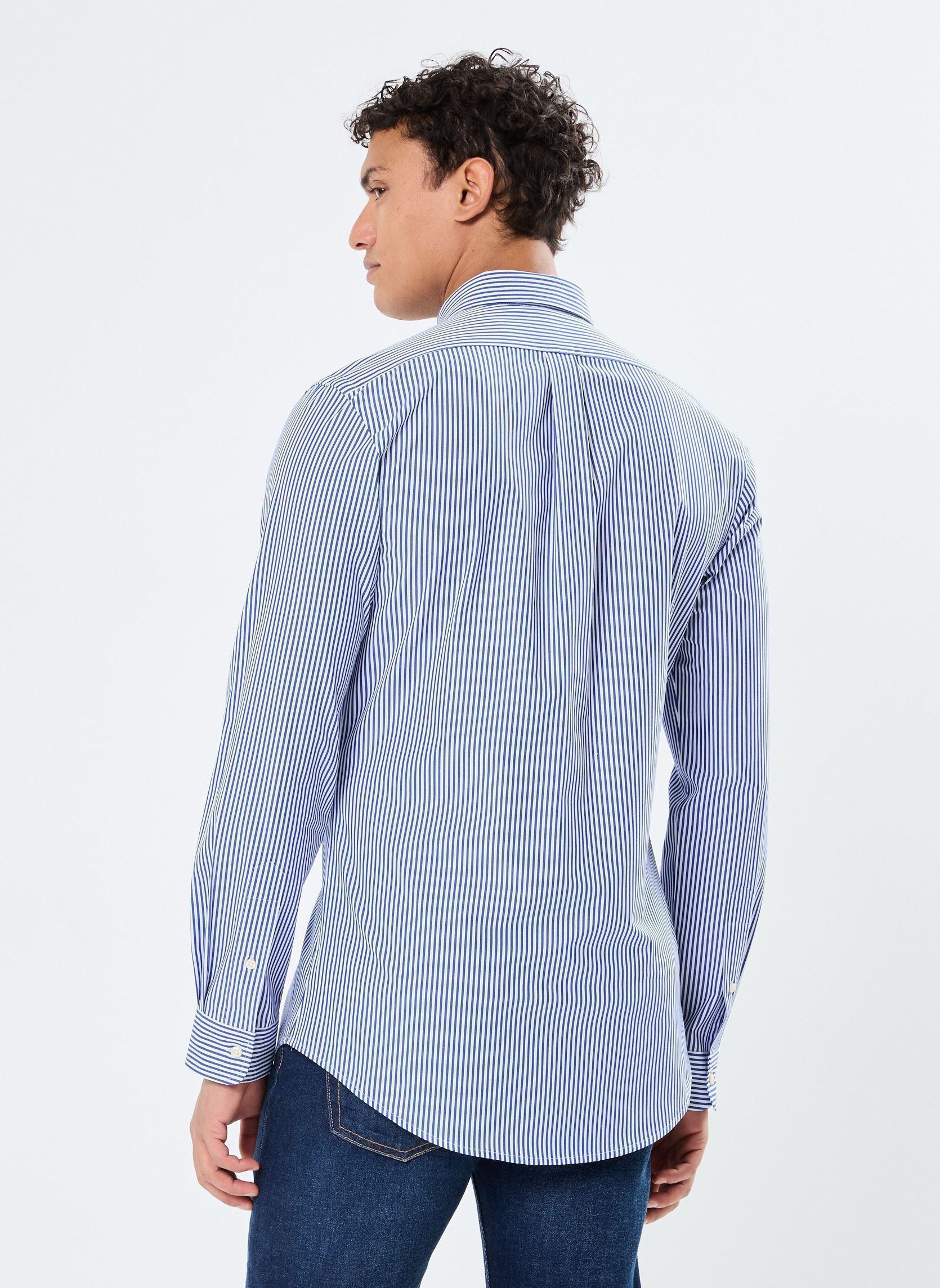 Hemden Chemise cintrée en popeline stretch 7109 heren blauw Polo Ralph Lauren Hemden Chemise cintrée en popeline stretch 7109 heren blauw BLUE/WHITE BENGAL STRIPE