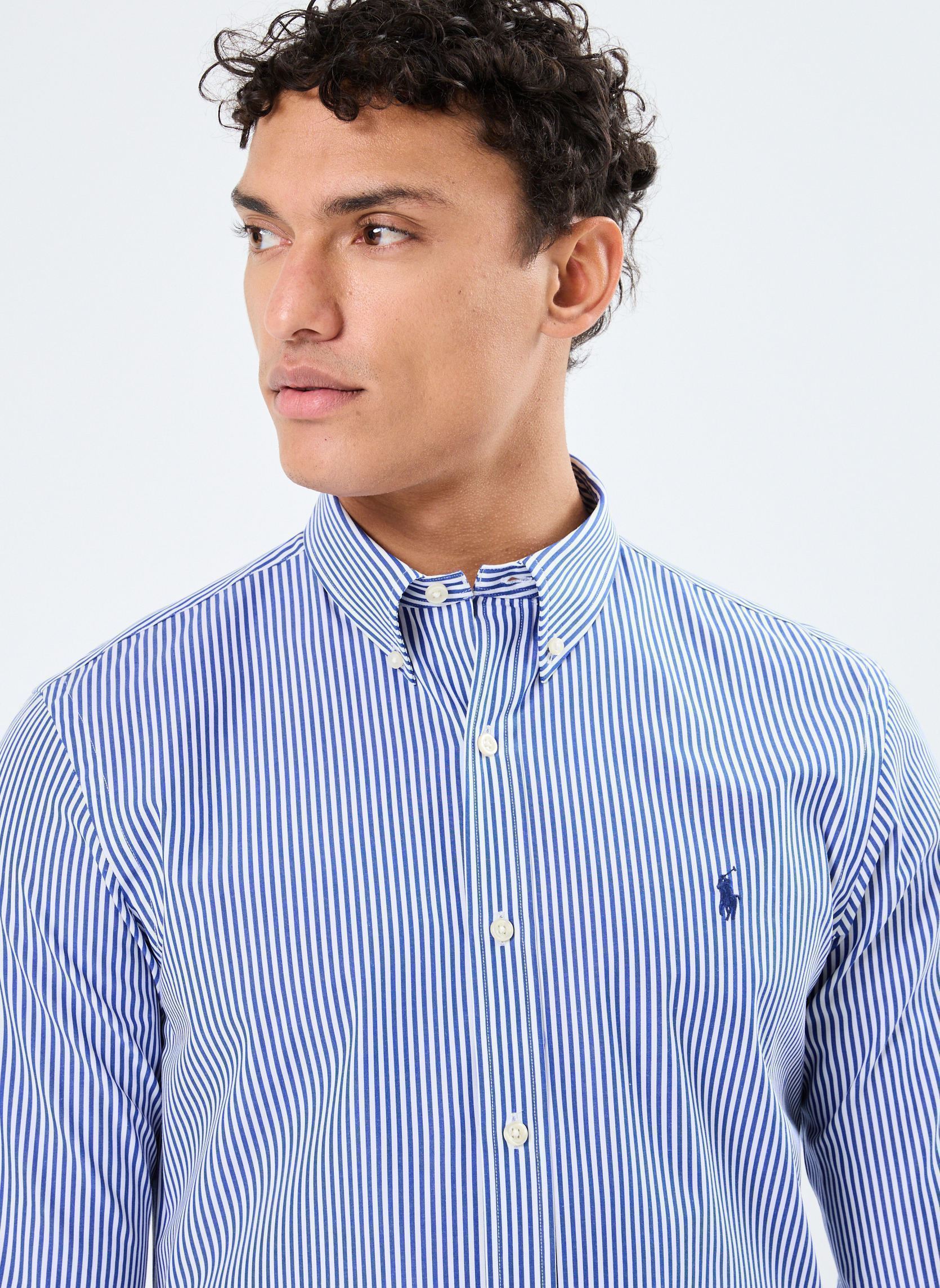 Hemden Chemise cintrée en popeline stretch 7109 heren blauw Polo Ralph Lauren Hemden Chemise cintrée en popeline stretch 7109 heren blauw BLUE/WHITE BENGAL STRIPE