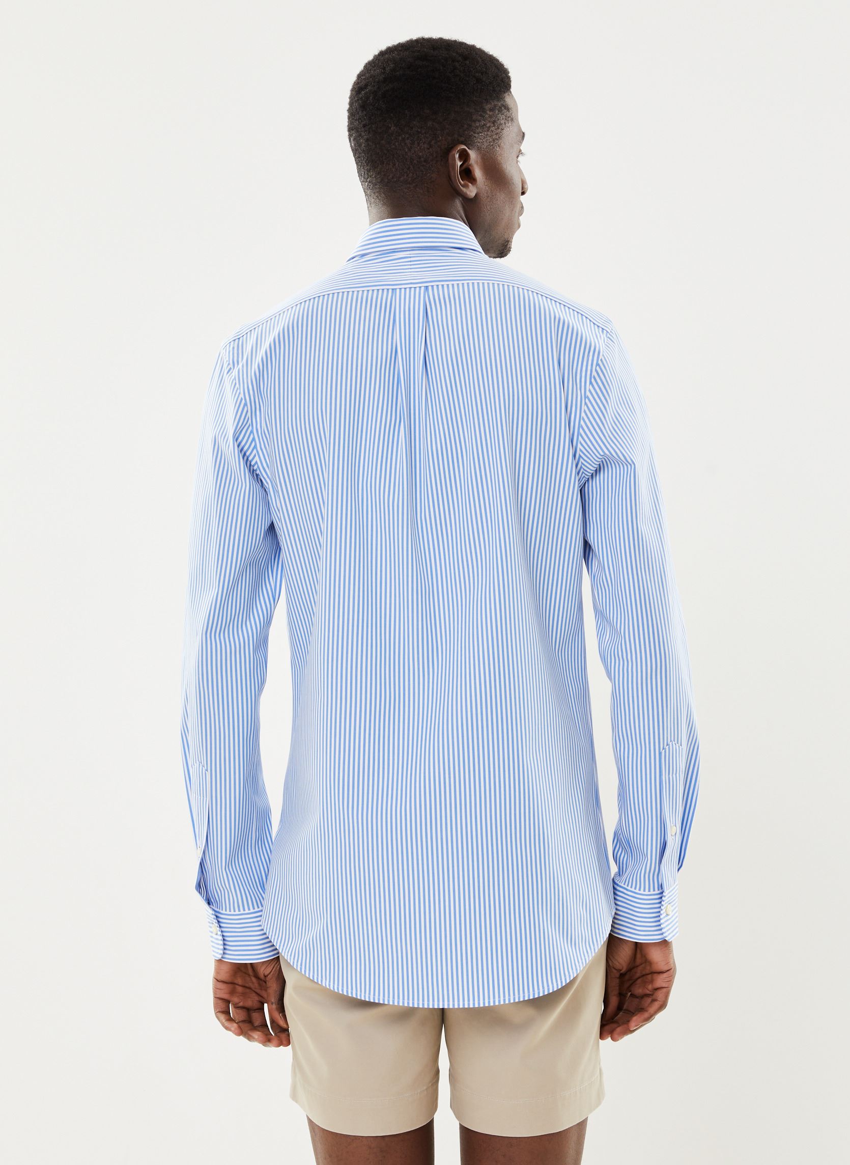 Chemises Chemise Rayée Cintrée Popeline Stretch 7 homme bleu Polo Ralph Lauren Chemises Chemise Rayée Cintrée Popeline Stretch 7 homme bleu 4655H LIGHT BLUEWHITE