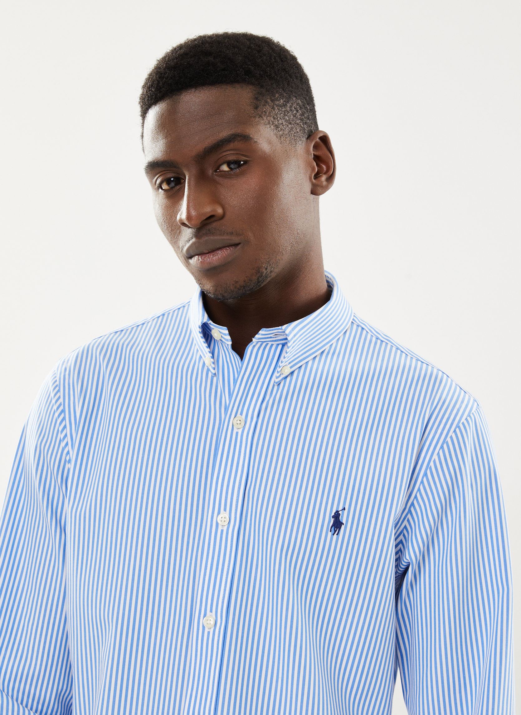 Chemises Chemise Rayée Cintrée Popeline Stretch 7 homme bleu Polo Ralph Lauren Chemises Chemise Rayée Cintrée Popeline Stretch 7 homme bleu 4655H LIGHT BLUEWHITE