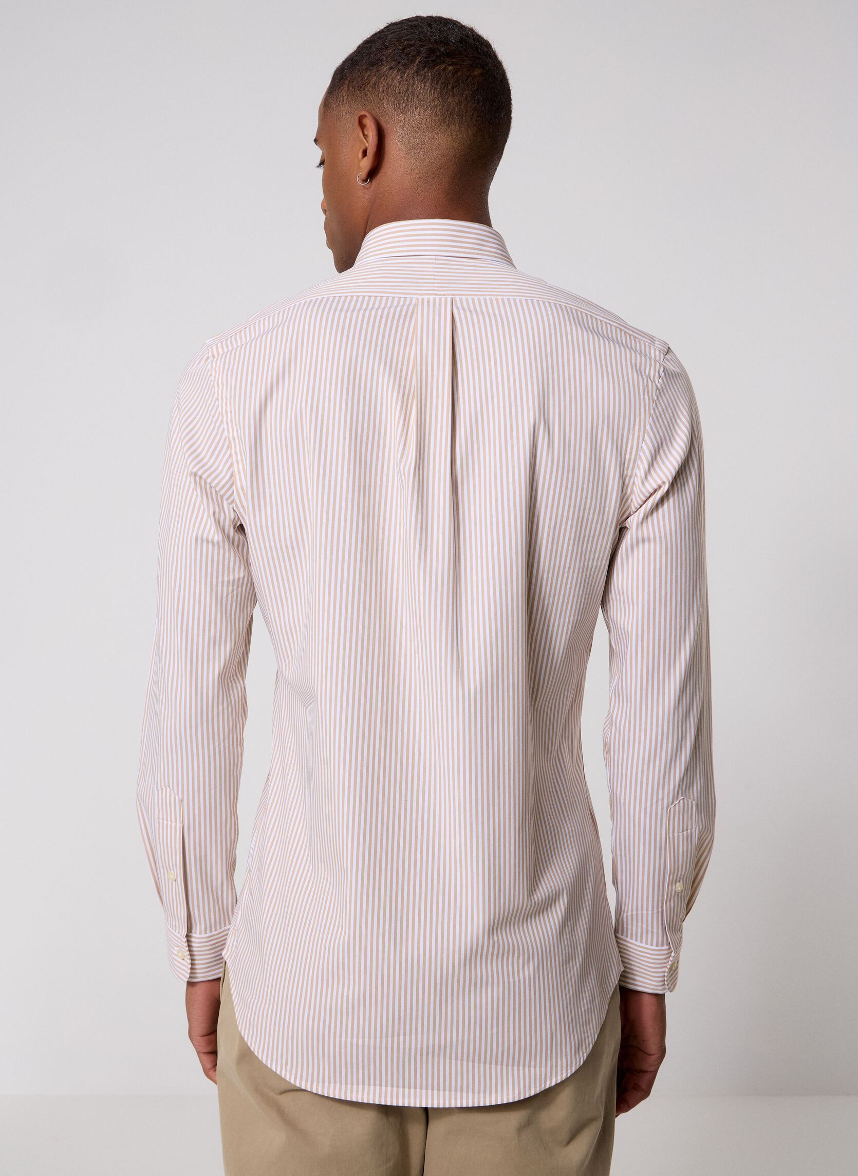 Hemden Chemise Rayée Cintrée Popeline Stretch 7 herren weiß Polo Ralph Lauren Hemden Chemise Rayée Cintrée Popeline Stretch 7 herren weiß 4655AF VINTAGE KHAKI WHITE