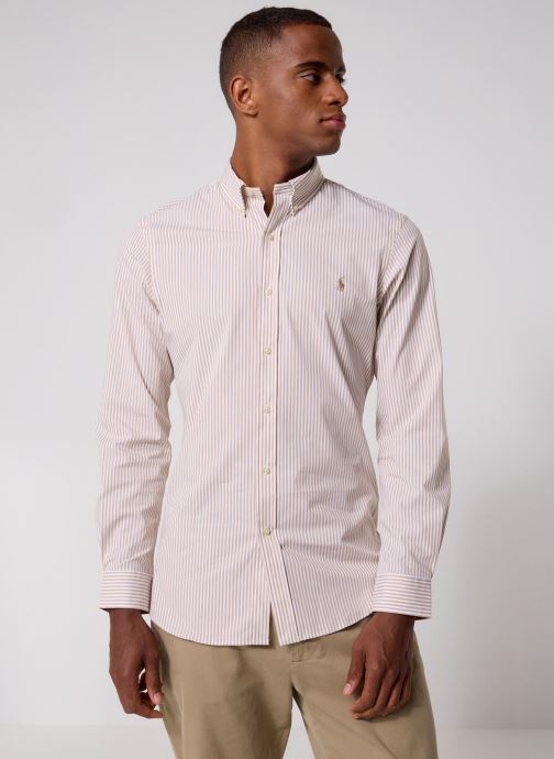 Polo Ralph Lauren Hemden Chemise Rayée Cintrée Popeline Stretch 7 heren wit