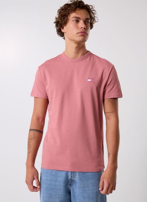 Tommy Jeans T-shirts met korte mouwen Tjm Reg Badge Tee Ex heren roze