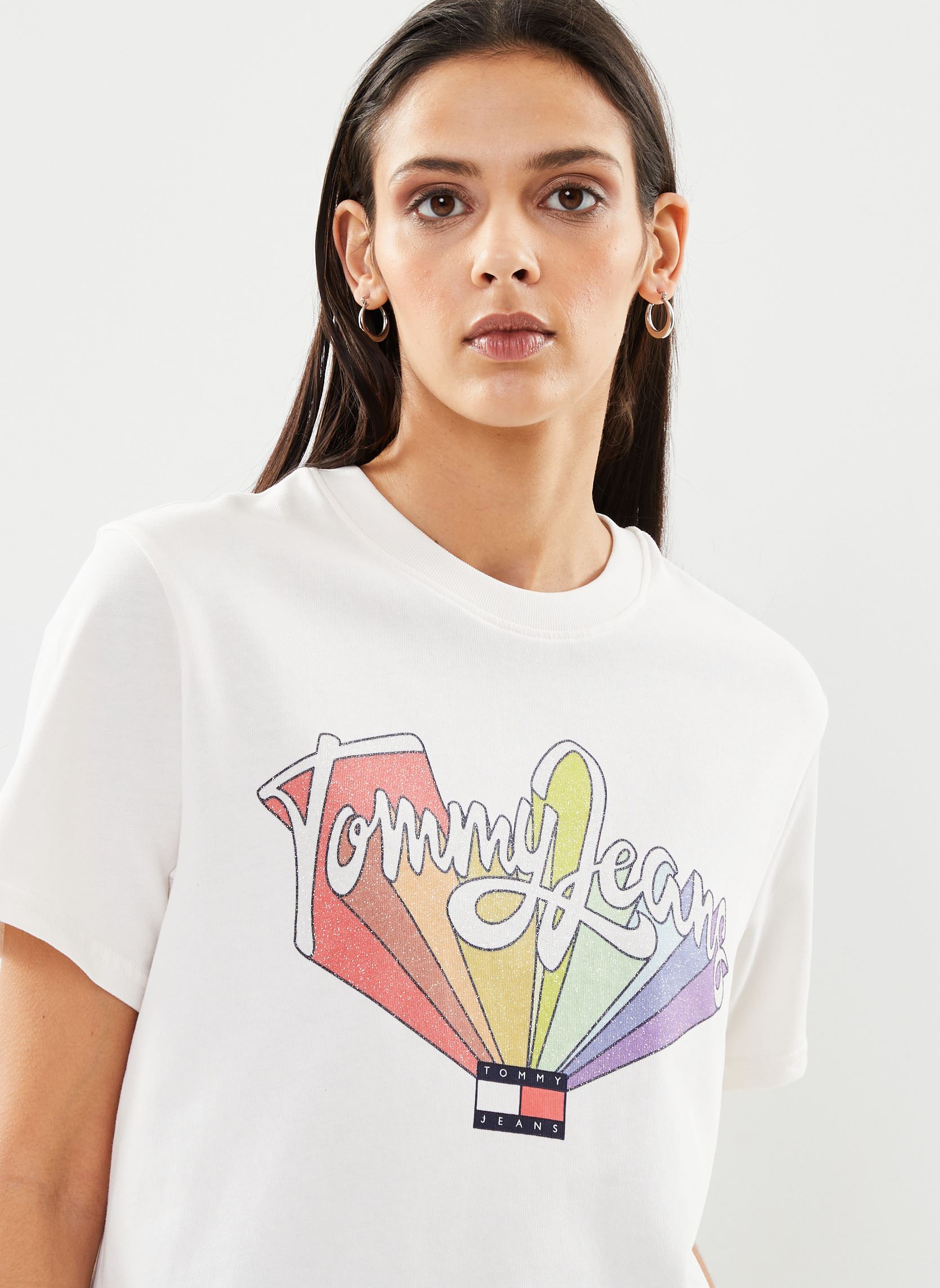 Camisetas de manga corta Tjw Bxy Rainbow Flag mujer blanco Tommy Jeans Camisetas de manga corta Tjw Bxy Rainbow Flag mujer blanco WHITE