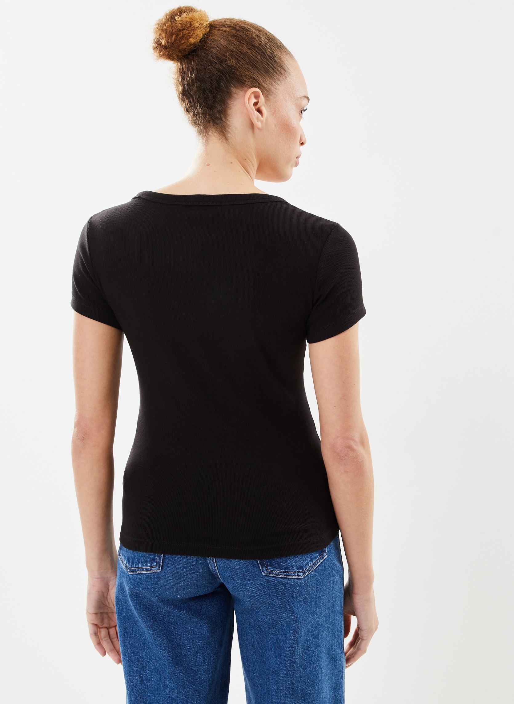 Tee-shirts manches courtes Tjw Slim Essential R femme noir Tommy Jeans Tee-shirts manches courtes Tjw Slim Essential R femme noir BLACK