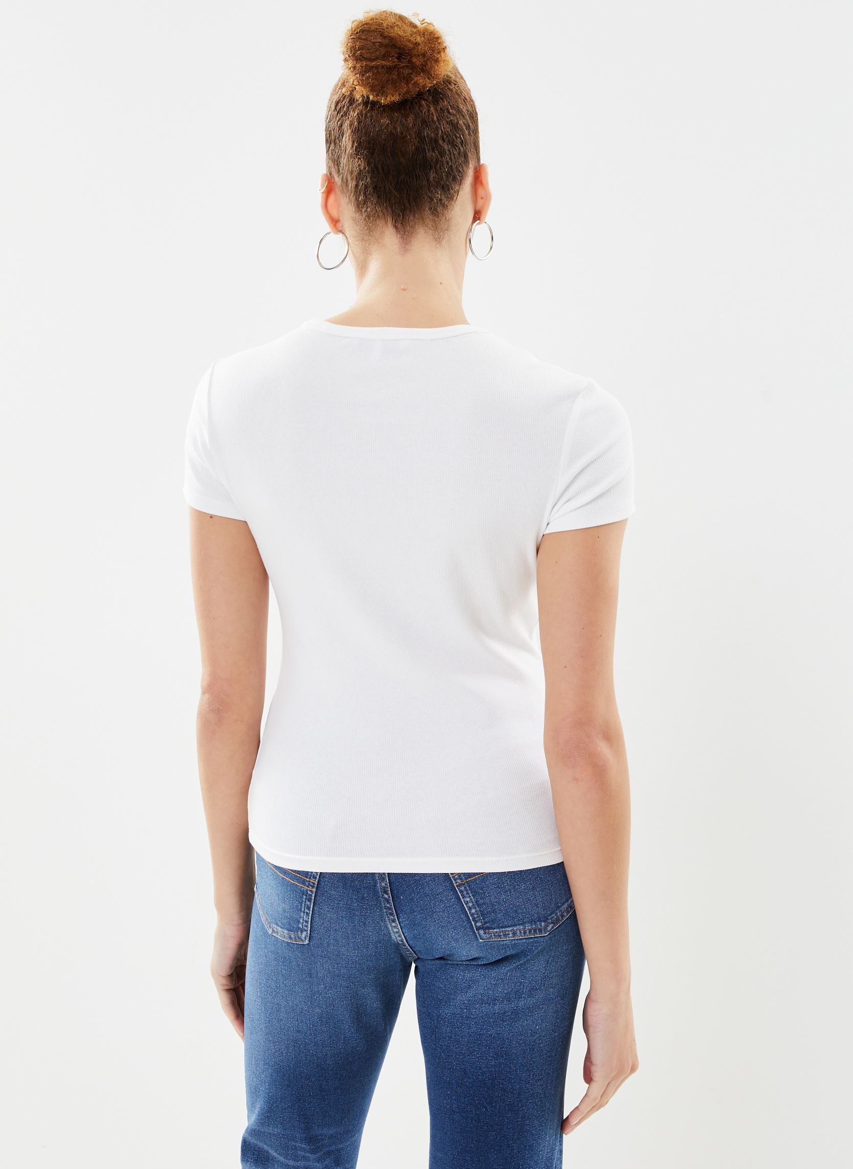 Tee-shirts manches courtes Tjw Slim Essential R femme blanc Tommy Jeans Tee-shirts manches courtes Tjw Slim Essential R femme blanc WHITE
