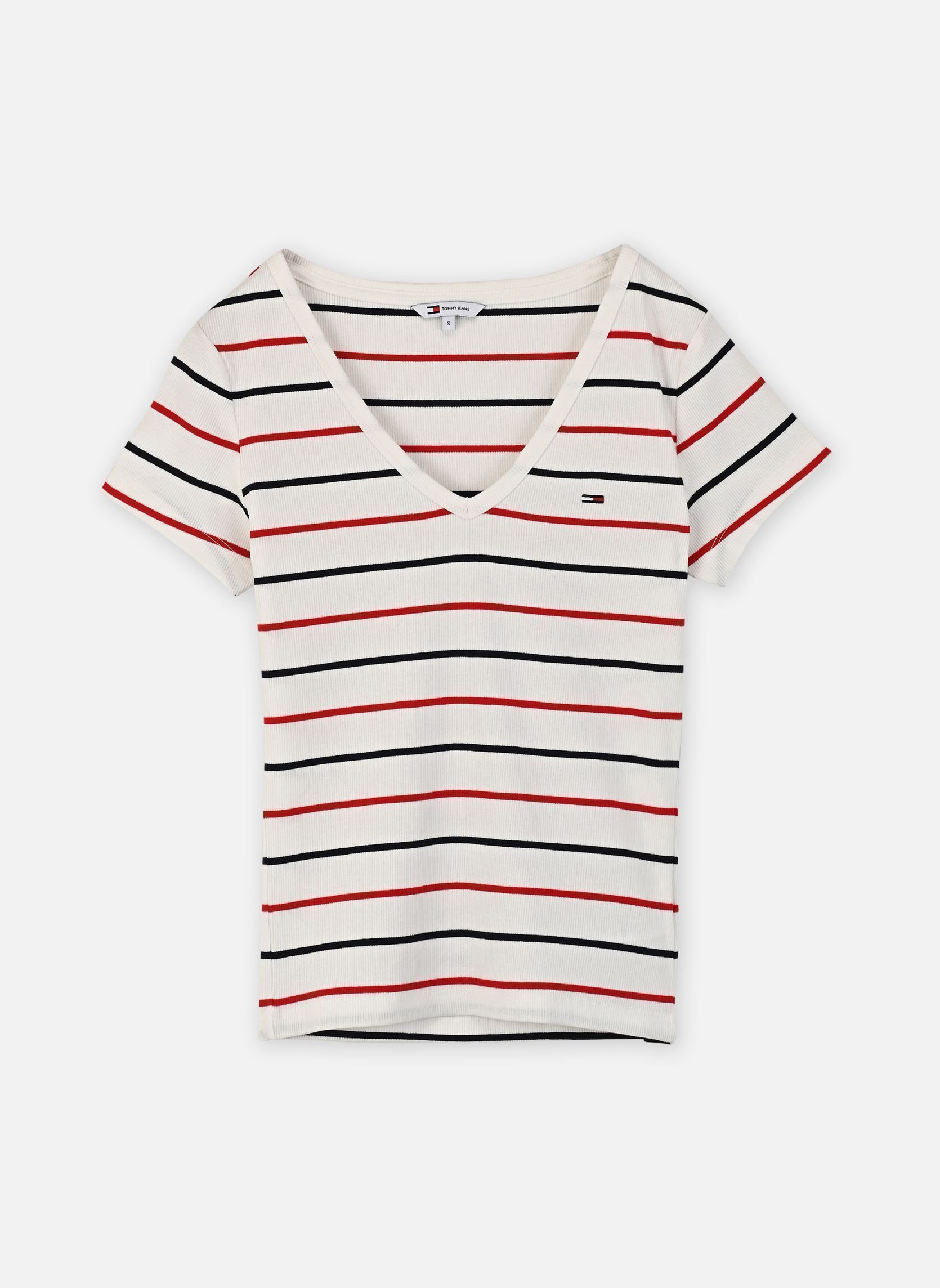 T-shirts met korte mouwen Tjw Slim Essential R dames meerkleurig Tommy Jeans T-shirts met korte mouwen Tjw Slim Essential R dames meerkleurig ECRU / MULTI STRIPE
