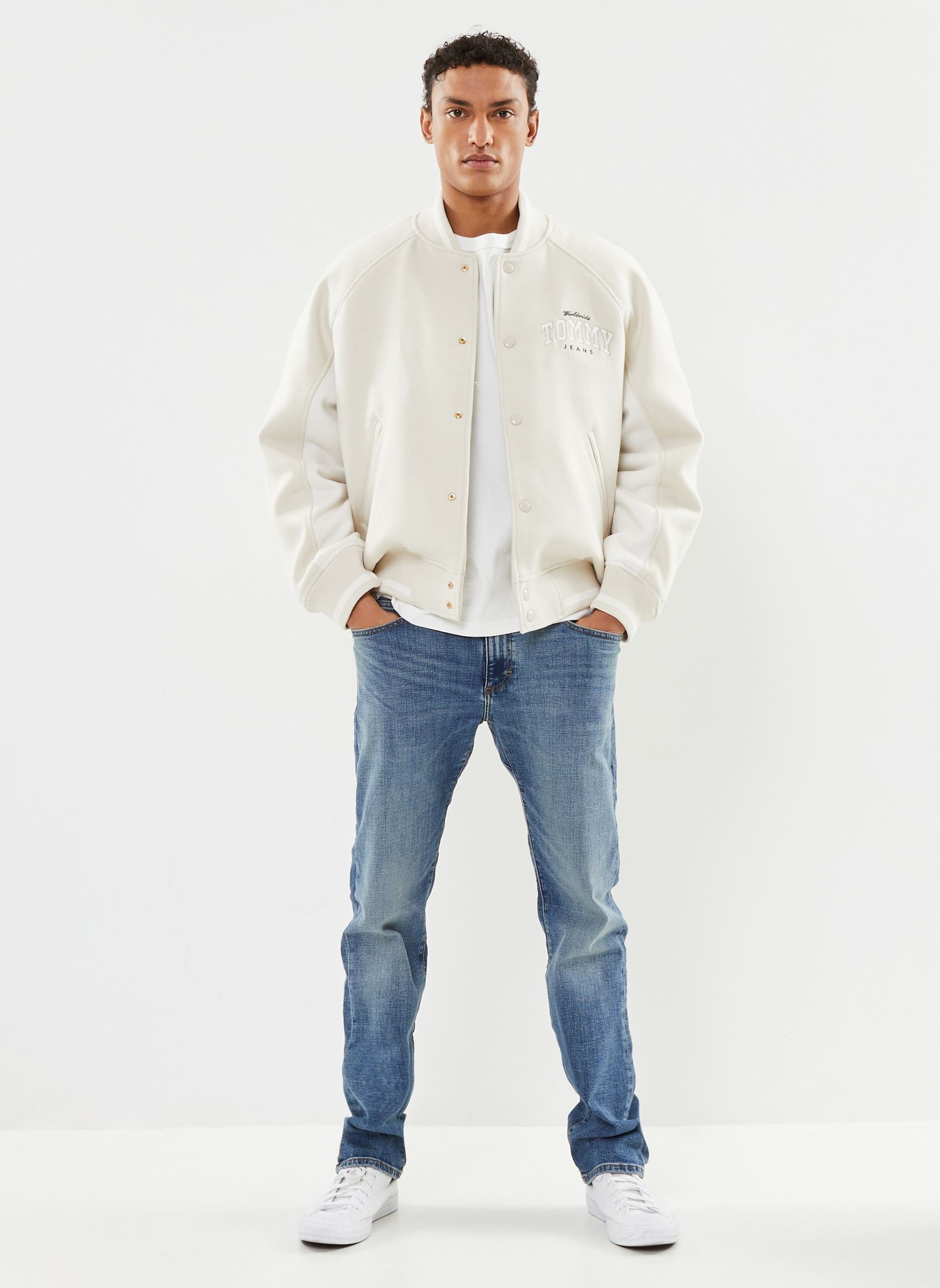 Blousons Tjm Wool Varsity Bom homme beige Tommy Jeans Blousons Tjm Wool Varsity Bom homme beige BEIGE