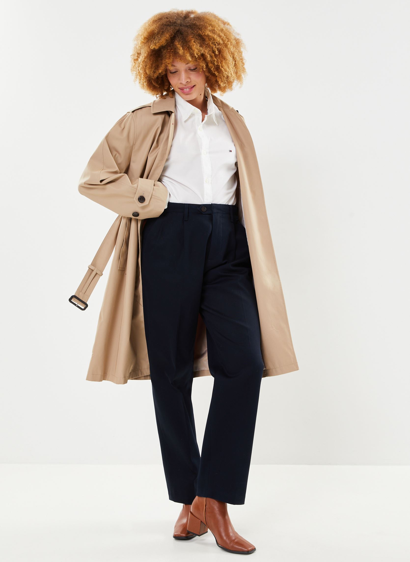 Anzughosen Relaxed Straight Chi damen blau Tommy Hilfiger Anzughosen Relaxed Straight Chi damen blau BLUE