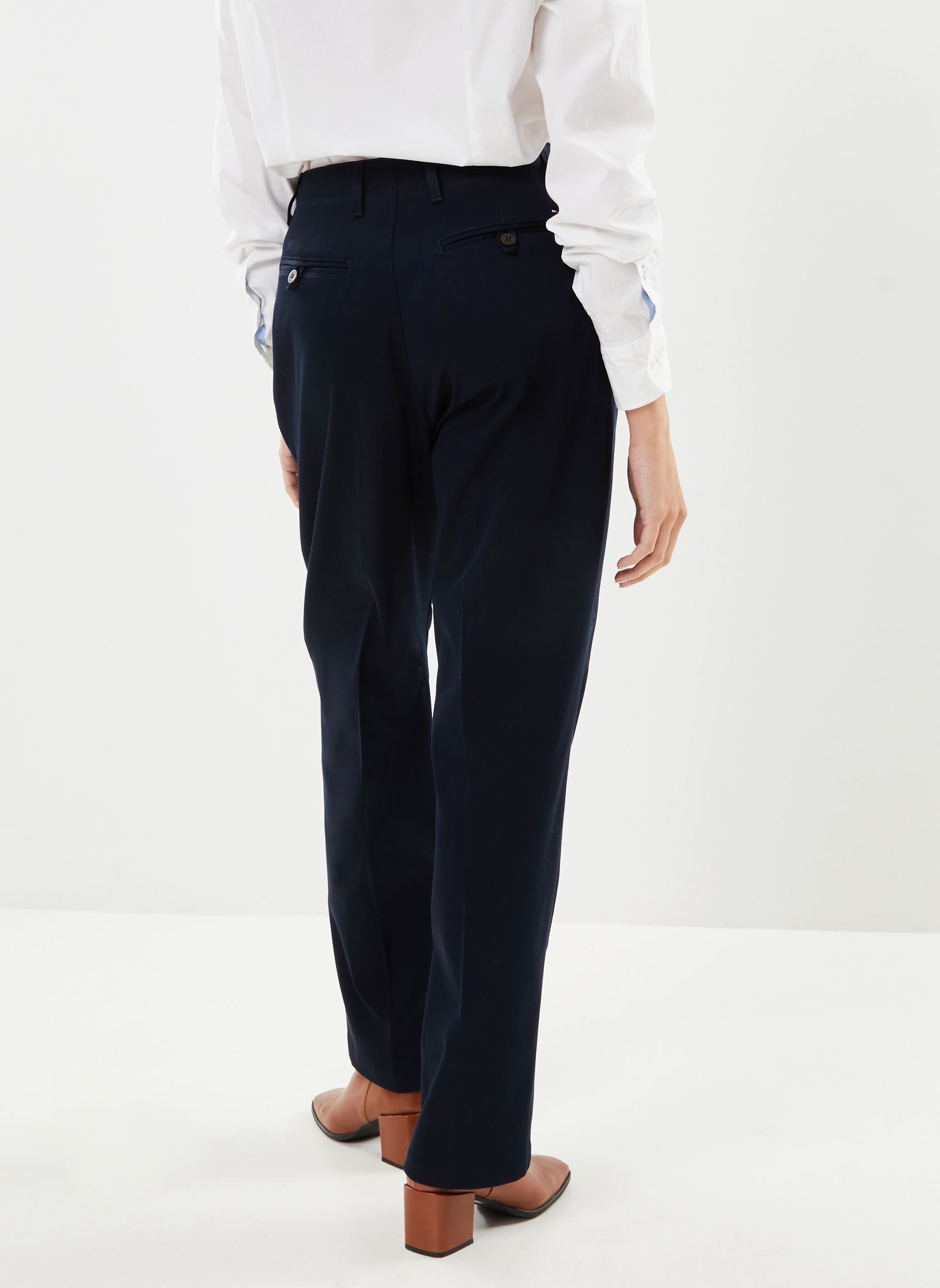 Anzughosen Relaxed Straight Chi damen blau Tommy Hilfiger Anzughosen Relaxed Straight Chi damen blau BLUE