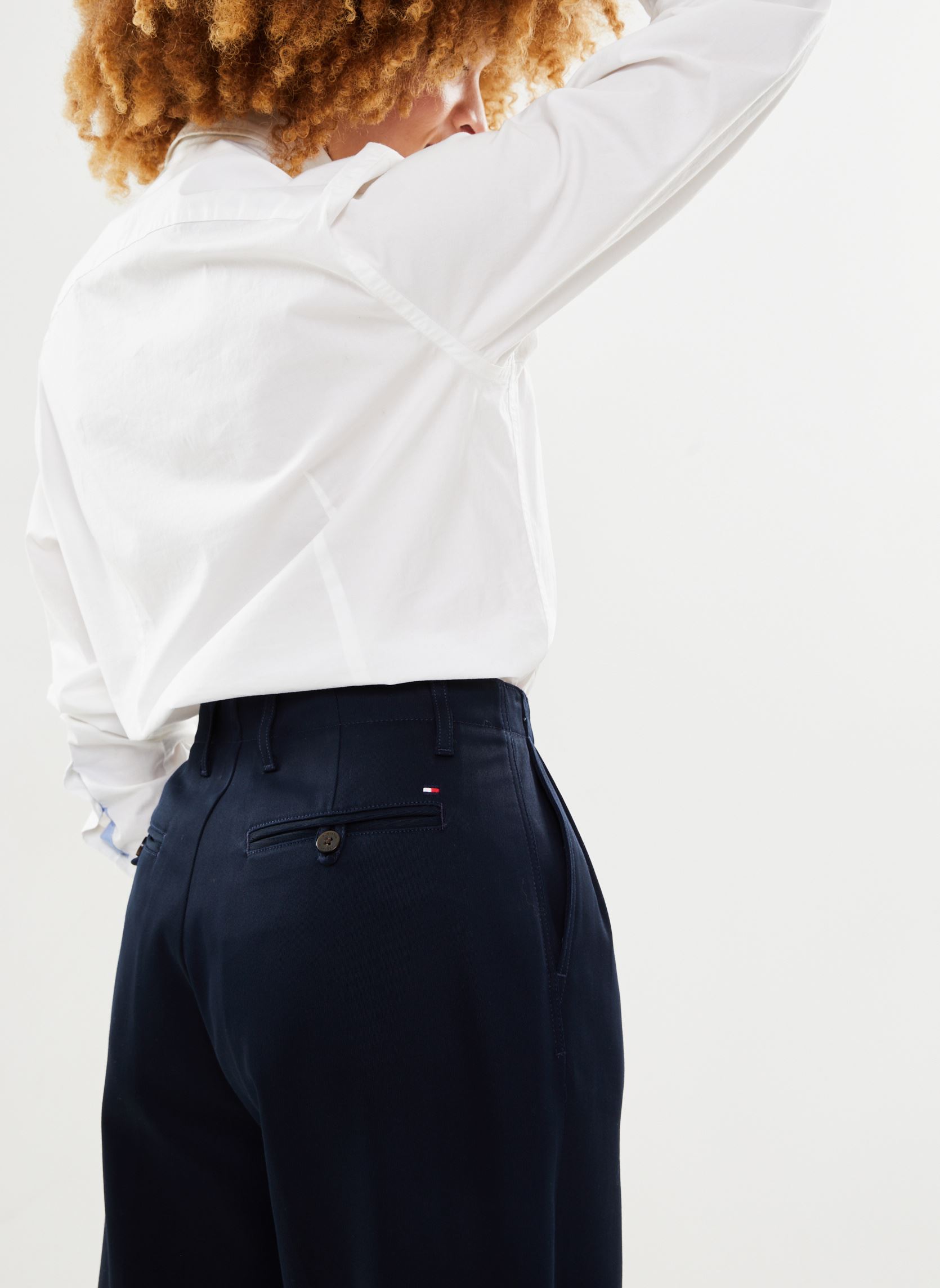 Anzughosen Relaxed Straight Chi damen blau Tommy Hilfiger Anzughosen Relaxed Straight Chi damen blau BLUE